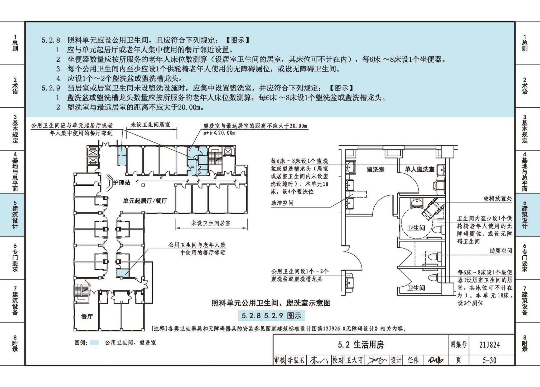 21J824--《老年人照料设施建筑设计标准》图示