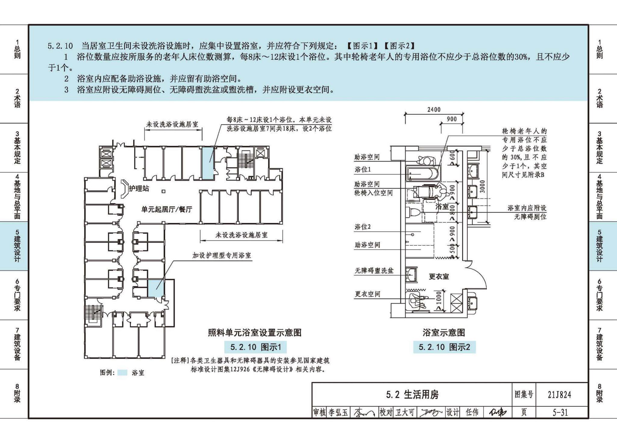 21J824--《老年人照料设施建筑设计标准》图示