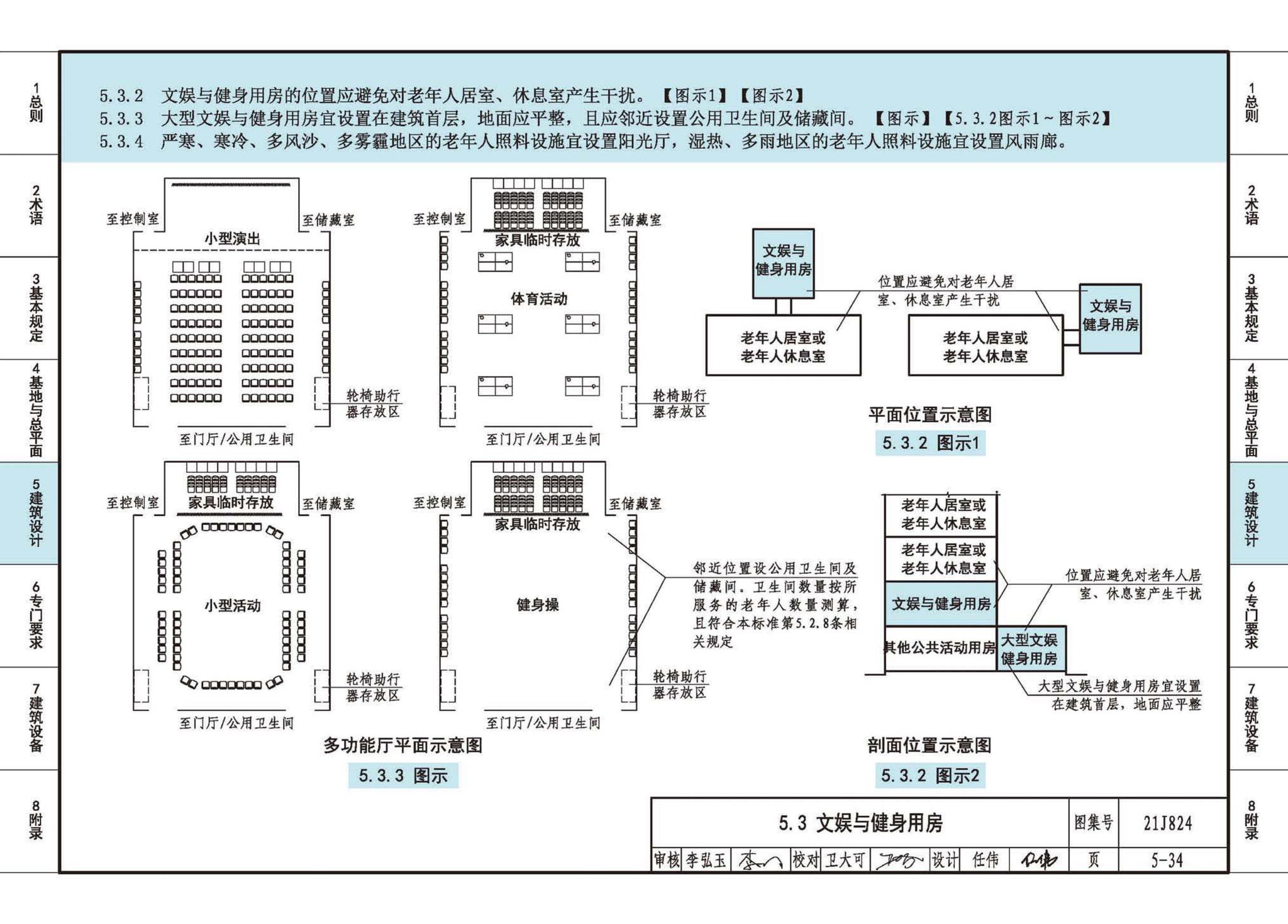 21J824--《老年人照料设施建筑设计标准》图示