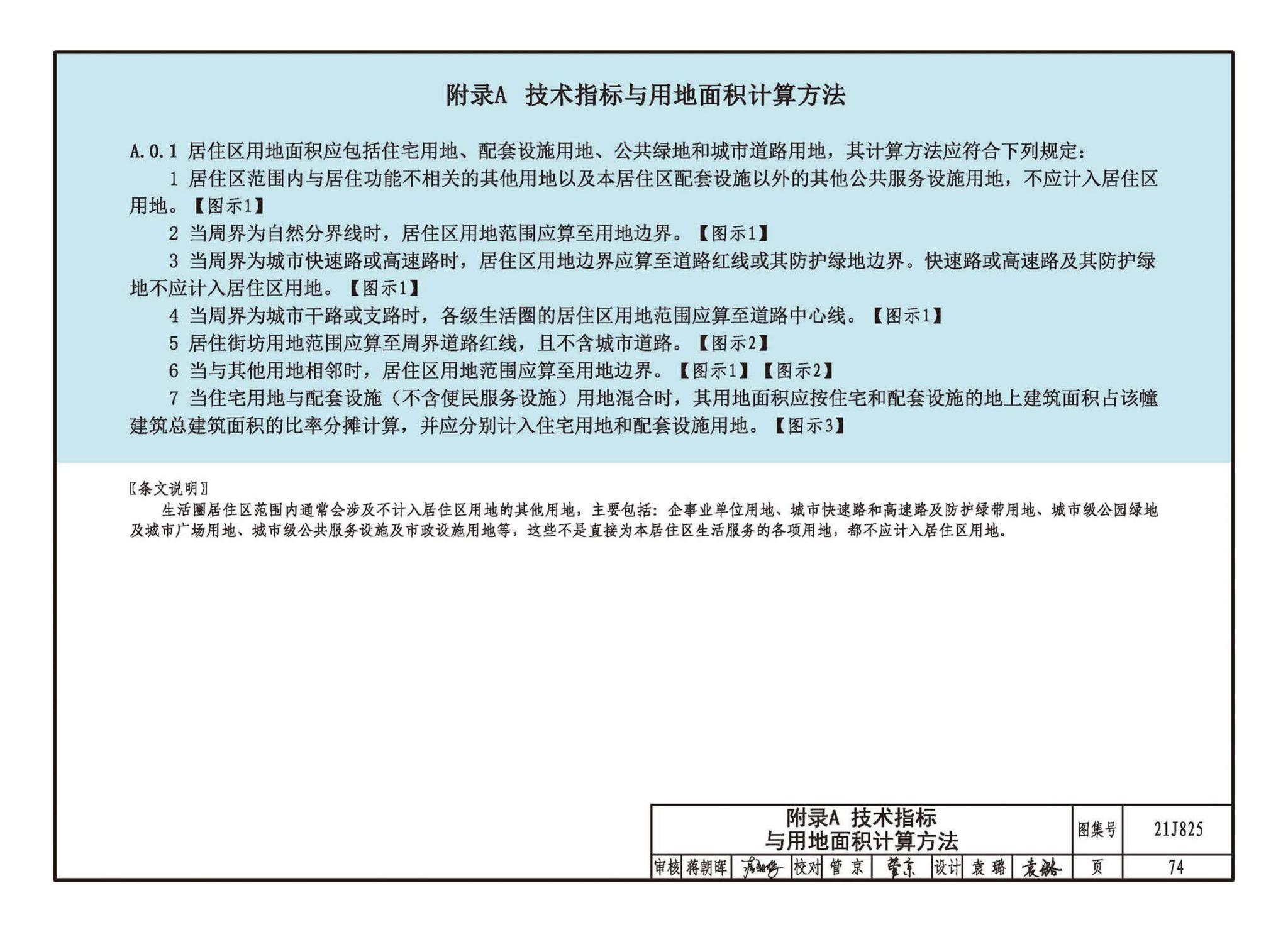 21J825--《城市居住区规划设计标准》图示