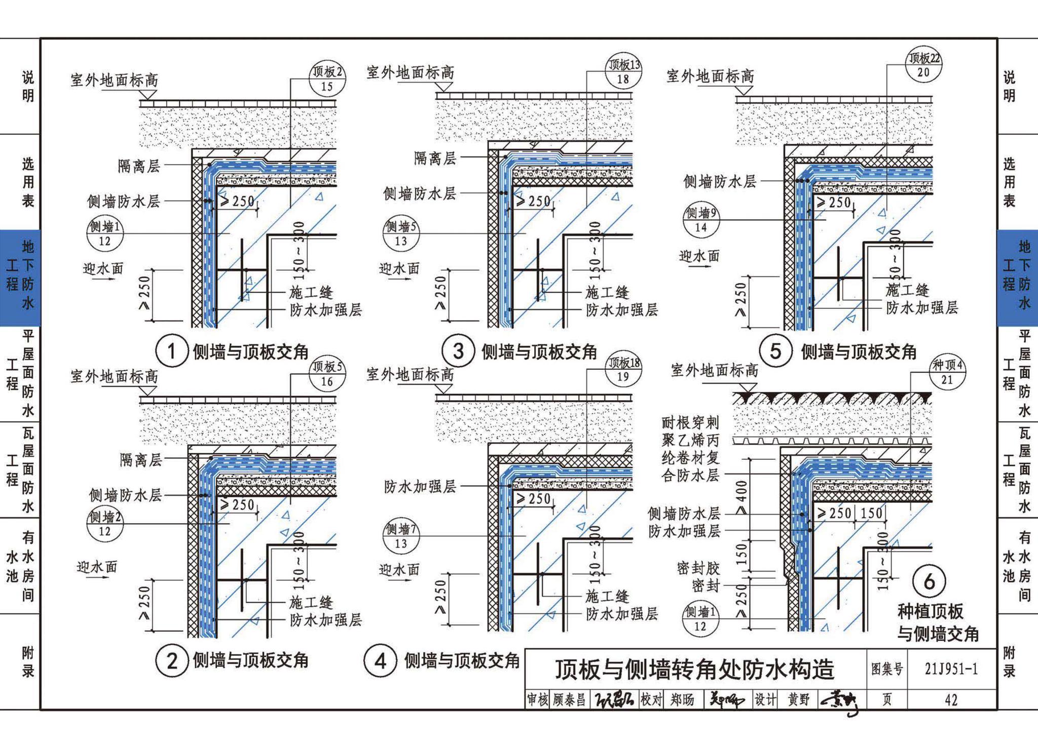 21J951-1--聚乙烯丙纶卷材复合防水构造