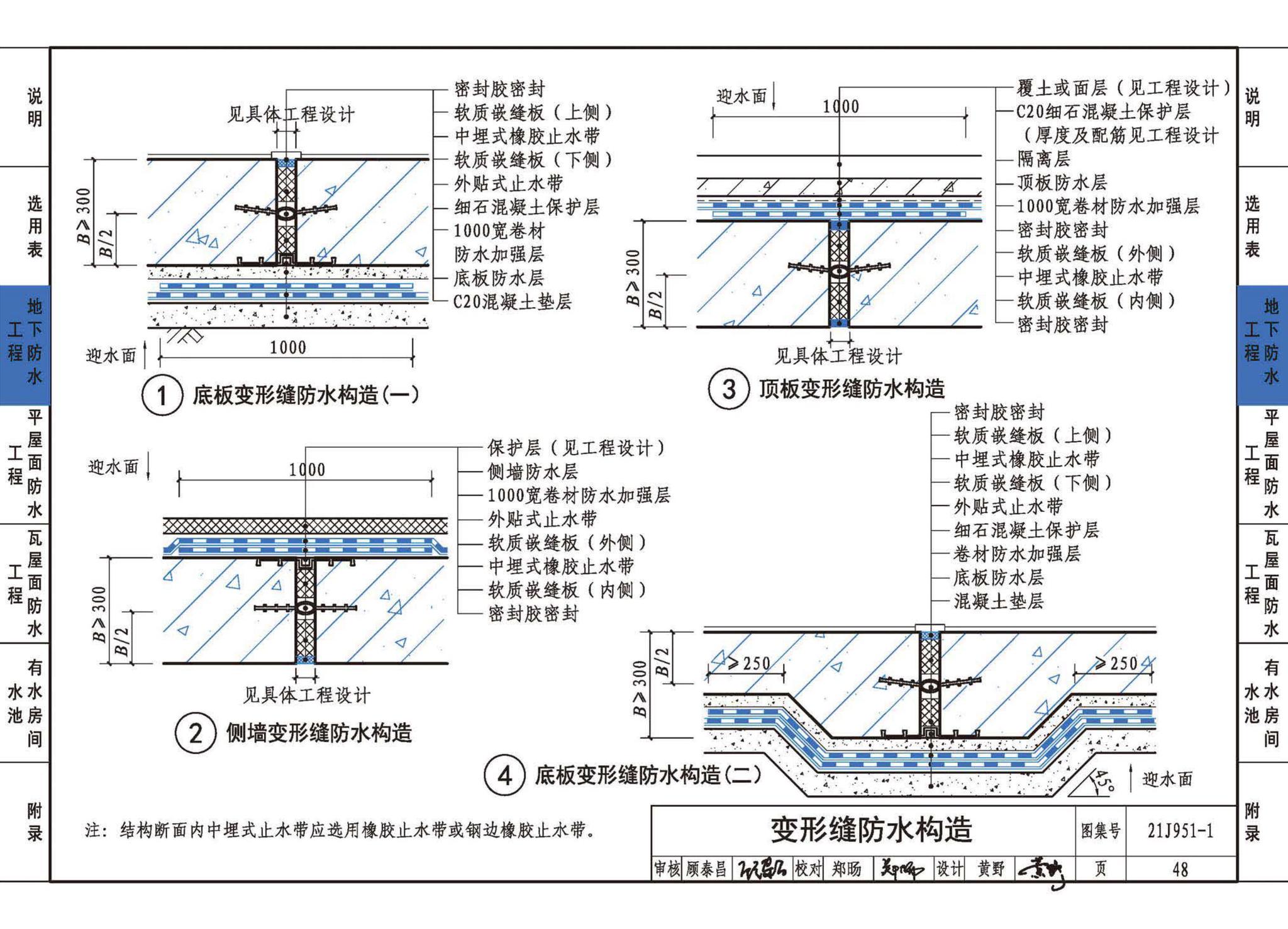 21J951-1--聚乙烯丙纶卷材复合防水构造