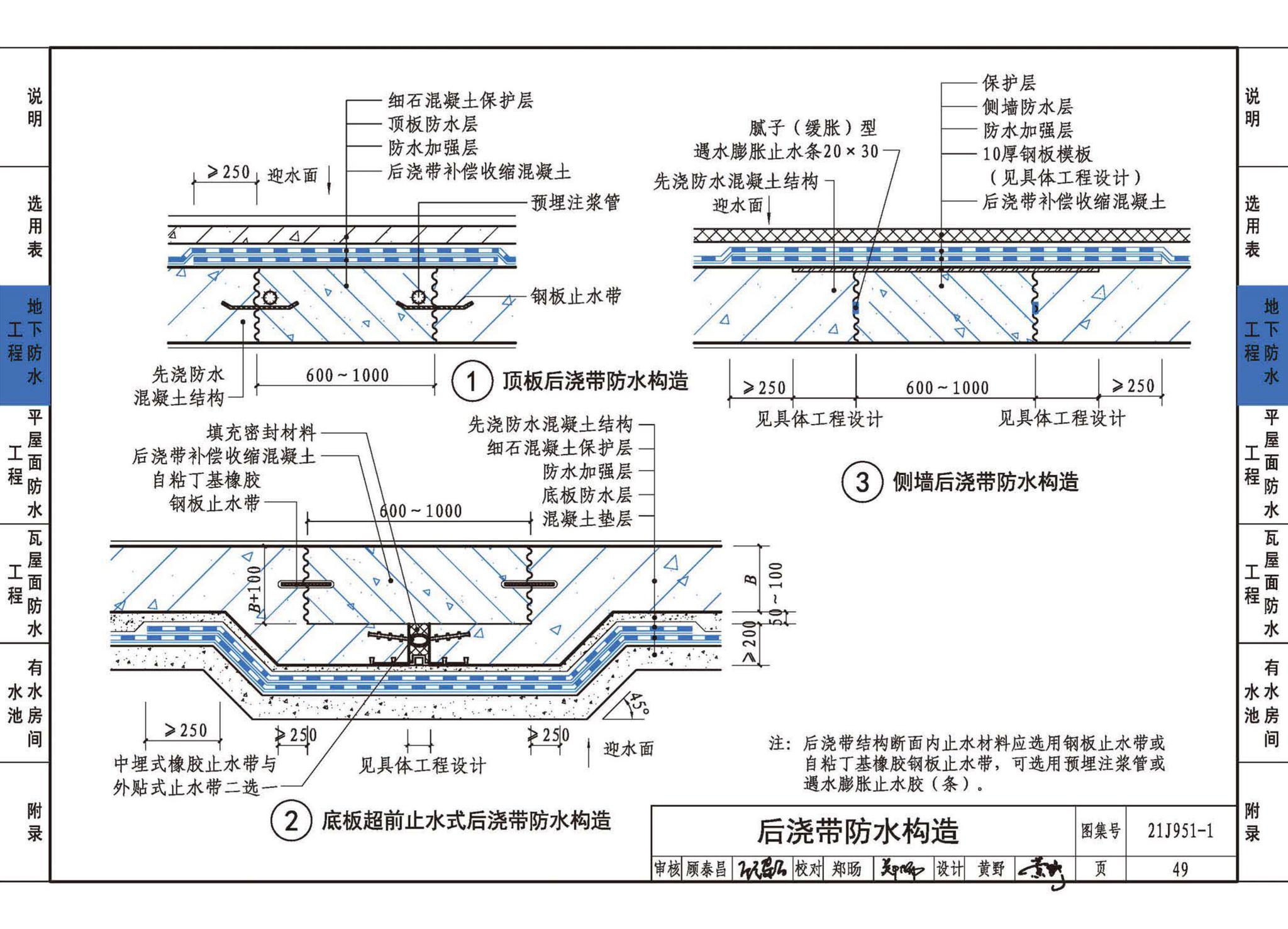 21J951-1--聚乙烯丙纶卷材复合防水构造