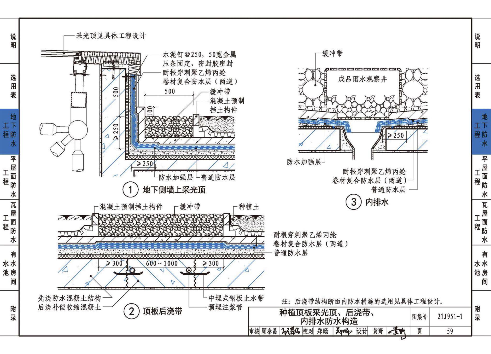 21J951-1--聚乙烯丙纶卷材复合防水构造