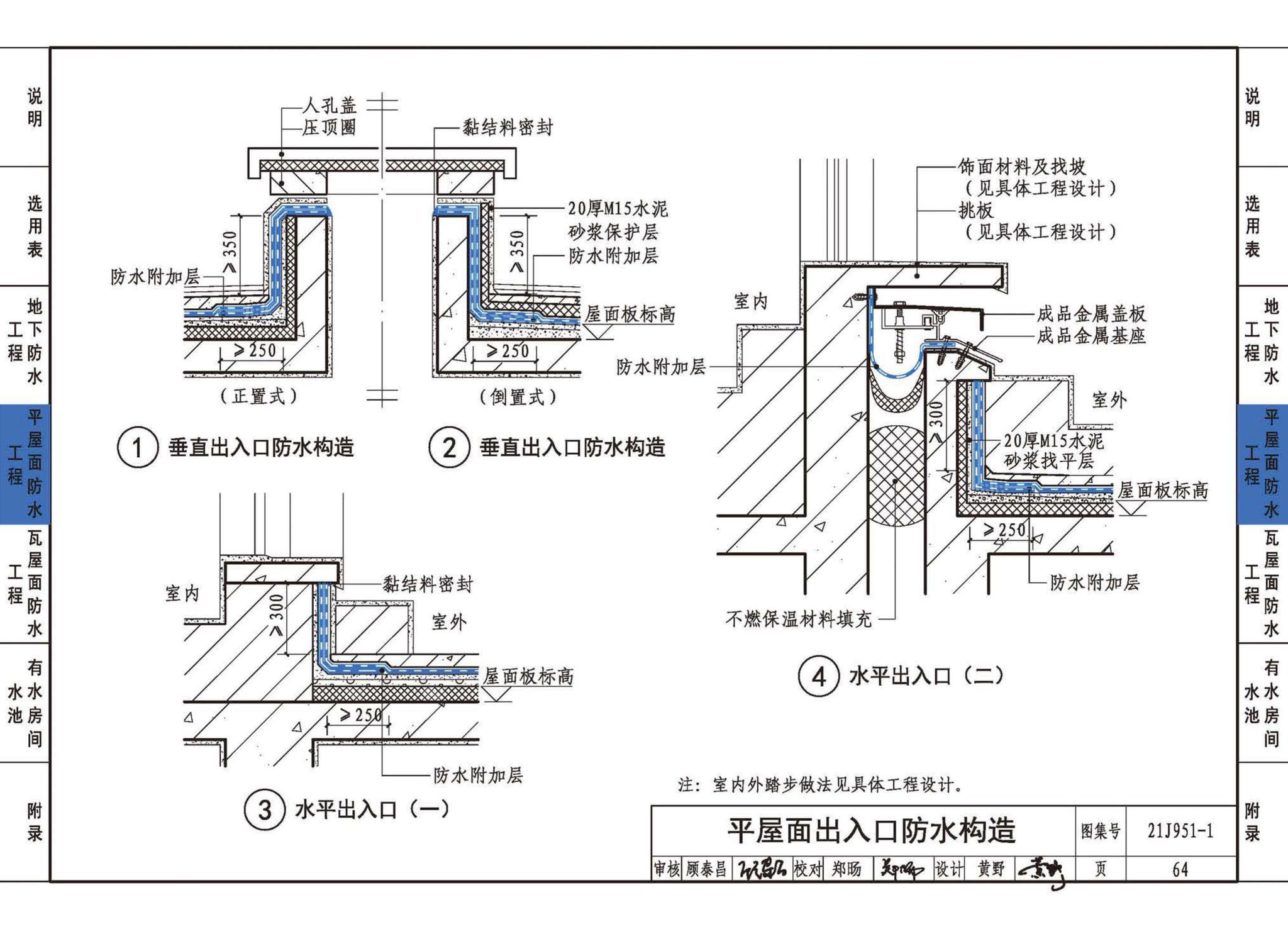 21J951-1--聚乙烯丙纶卷材复合防水构造