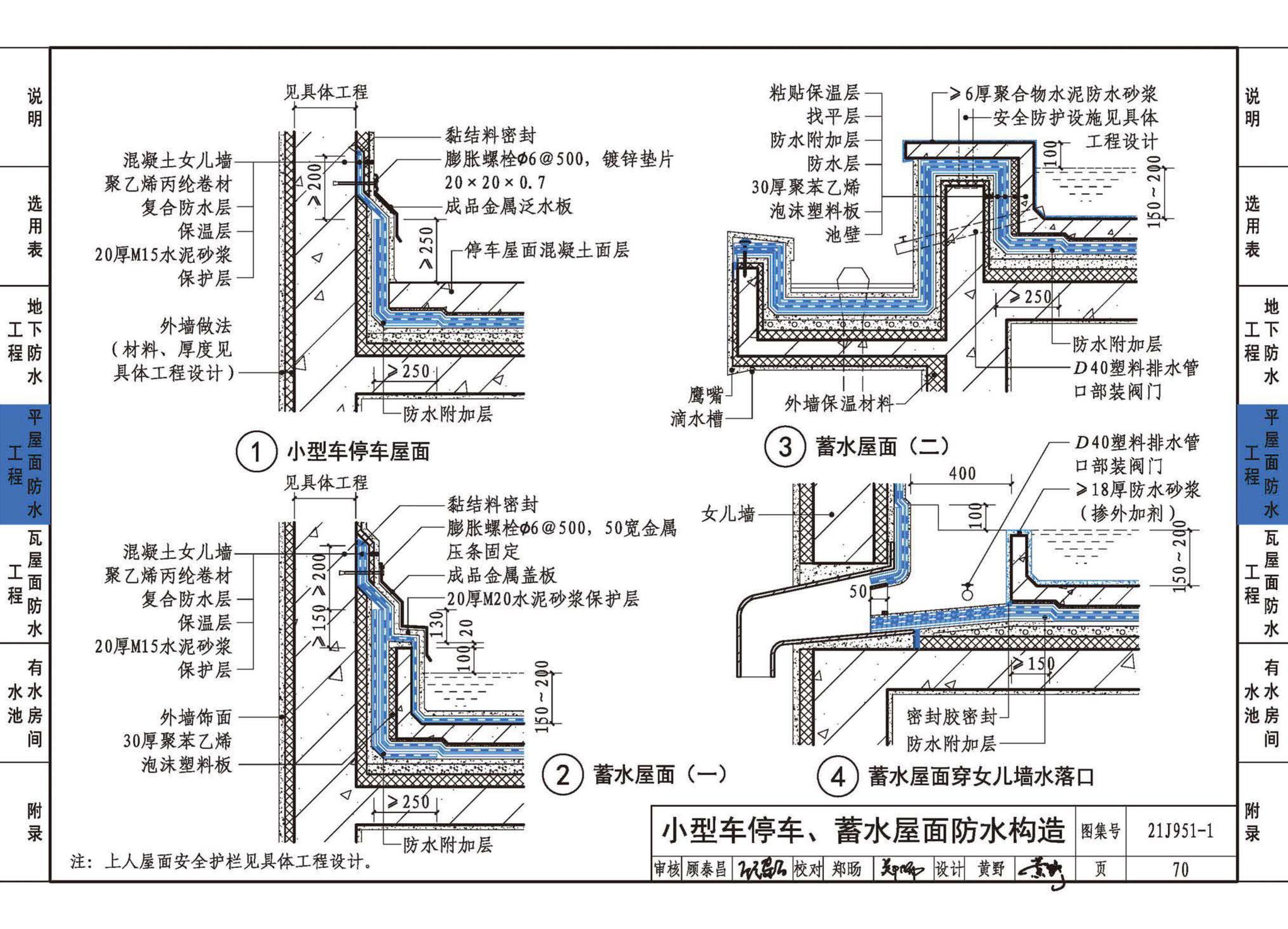 21J951-1--聚乙烯丙纶卷材复合防水构造