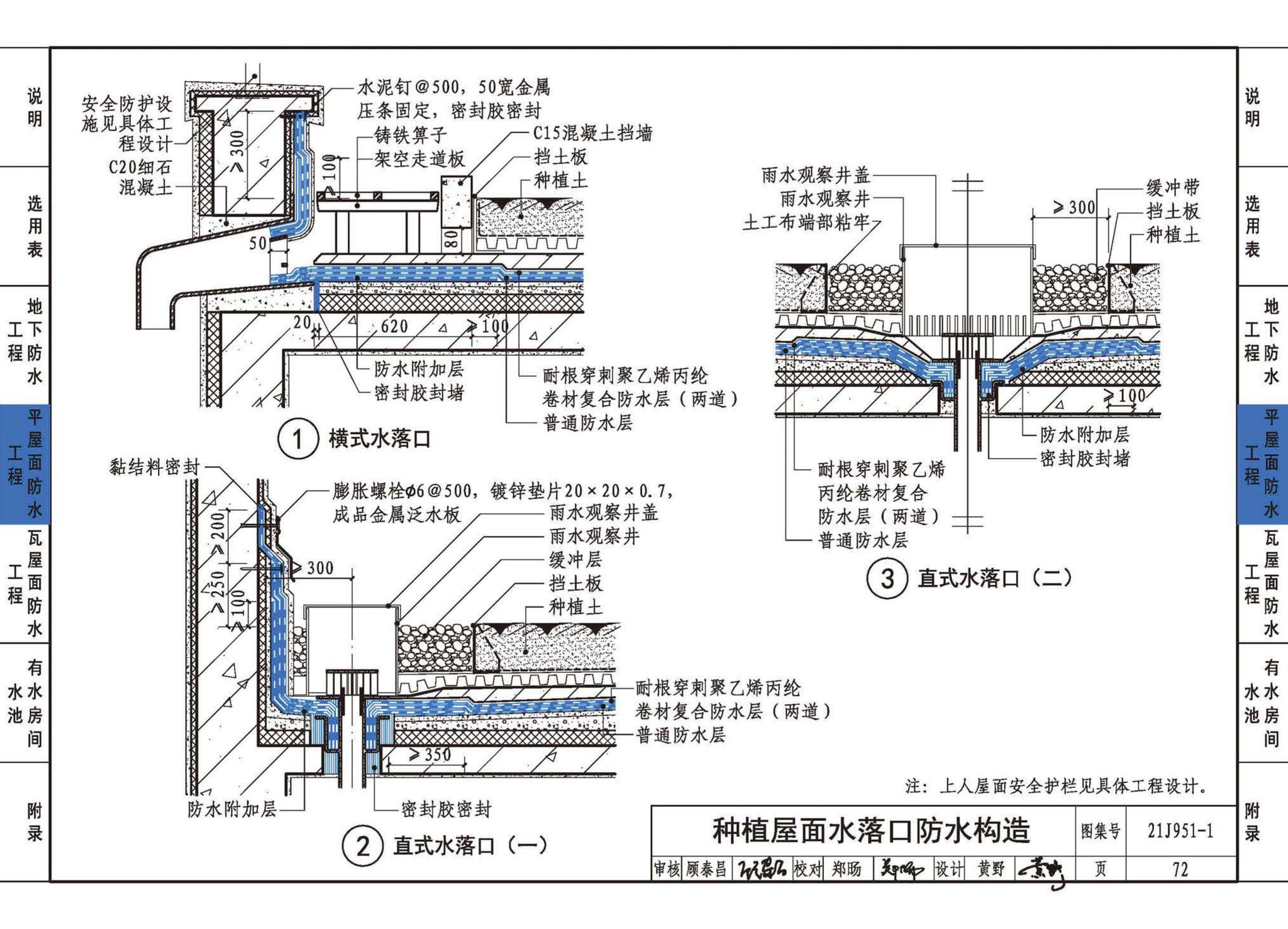 21J951-1--聚乙烯丙纶卷材复合防水构造