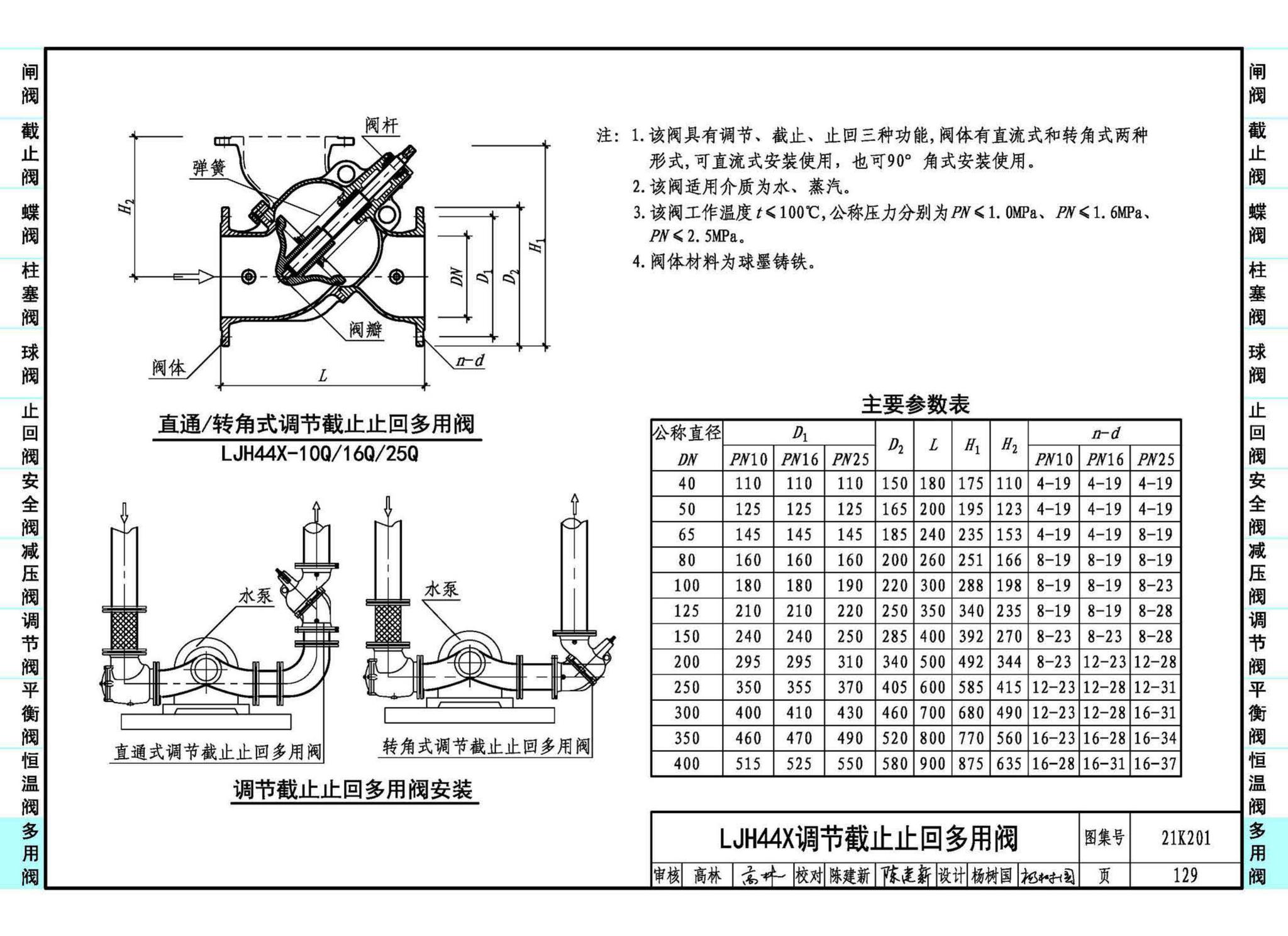 21K201--管道阀门选用与安装