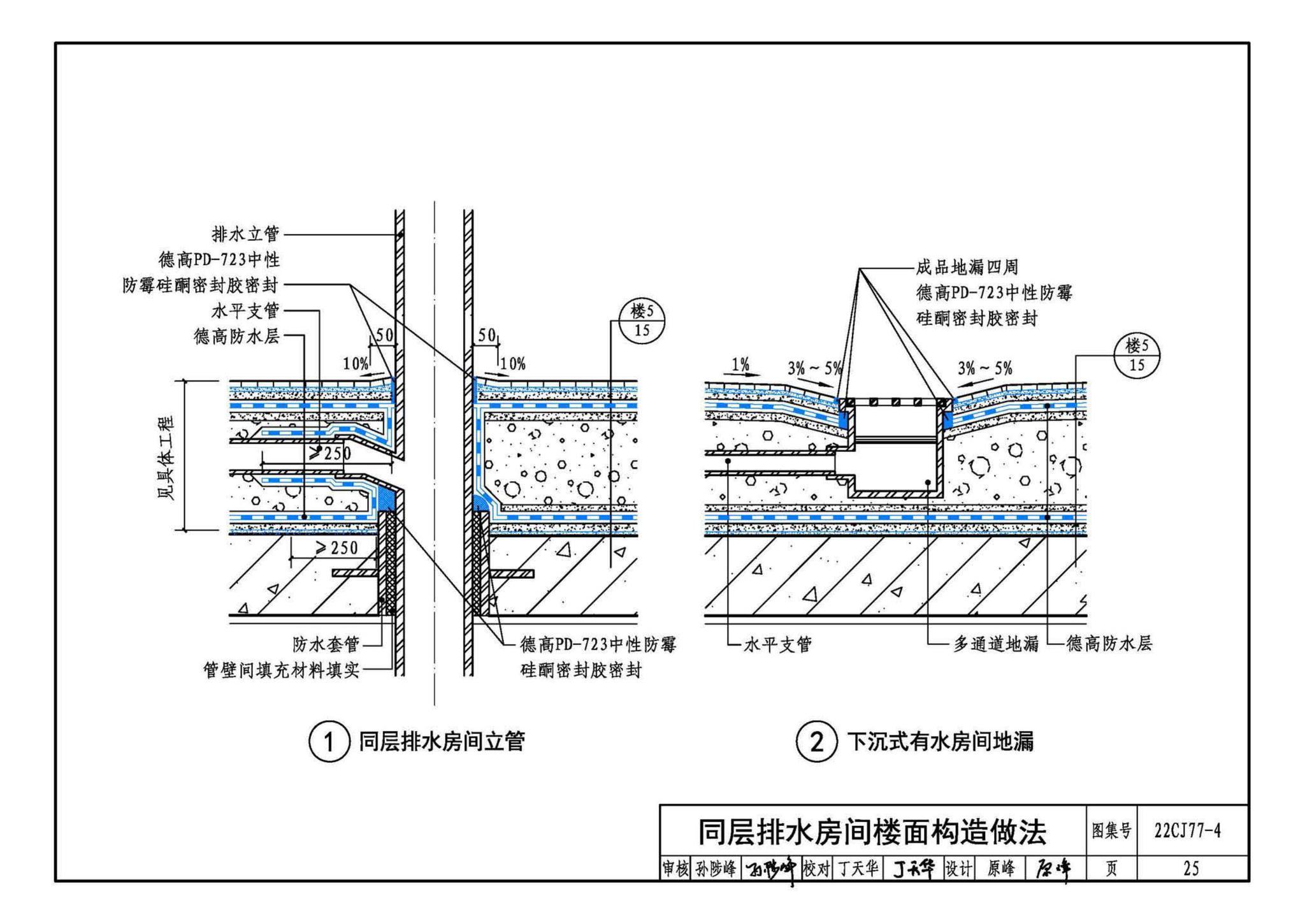 22CJ77-4--建筑室内防水及饰面材料铺贴系统构造—德高PD系列产品