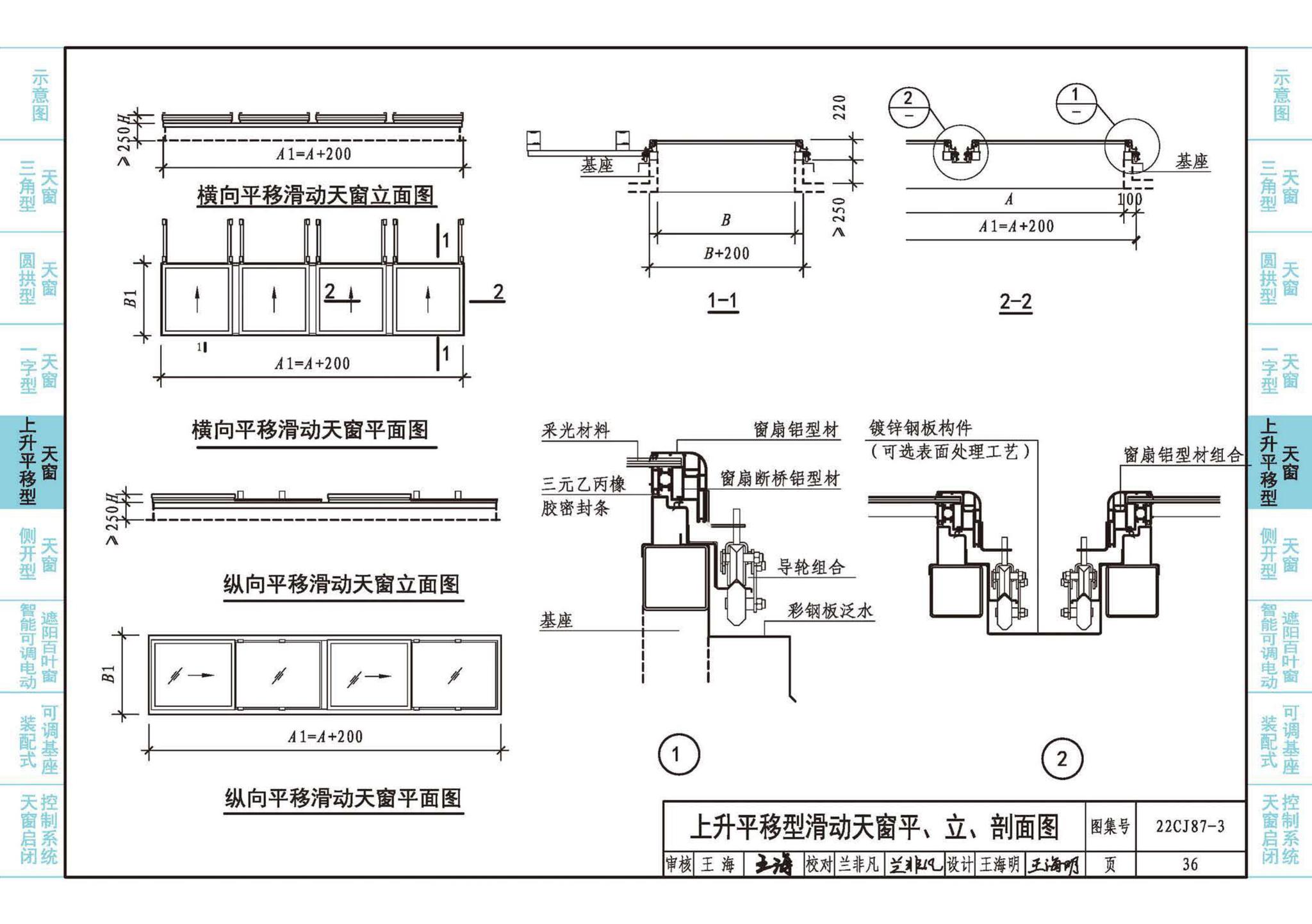 22CJ87-3--采光、通风、排烟天窗（三）