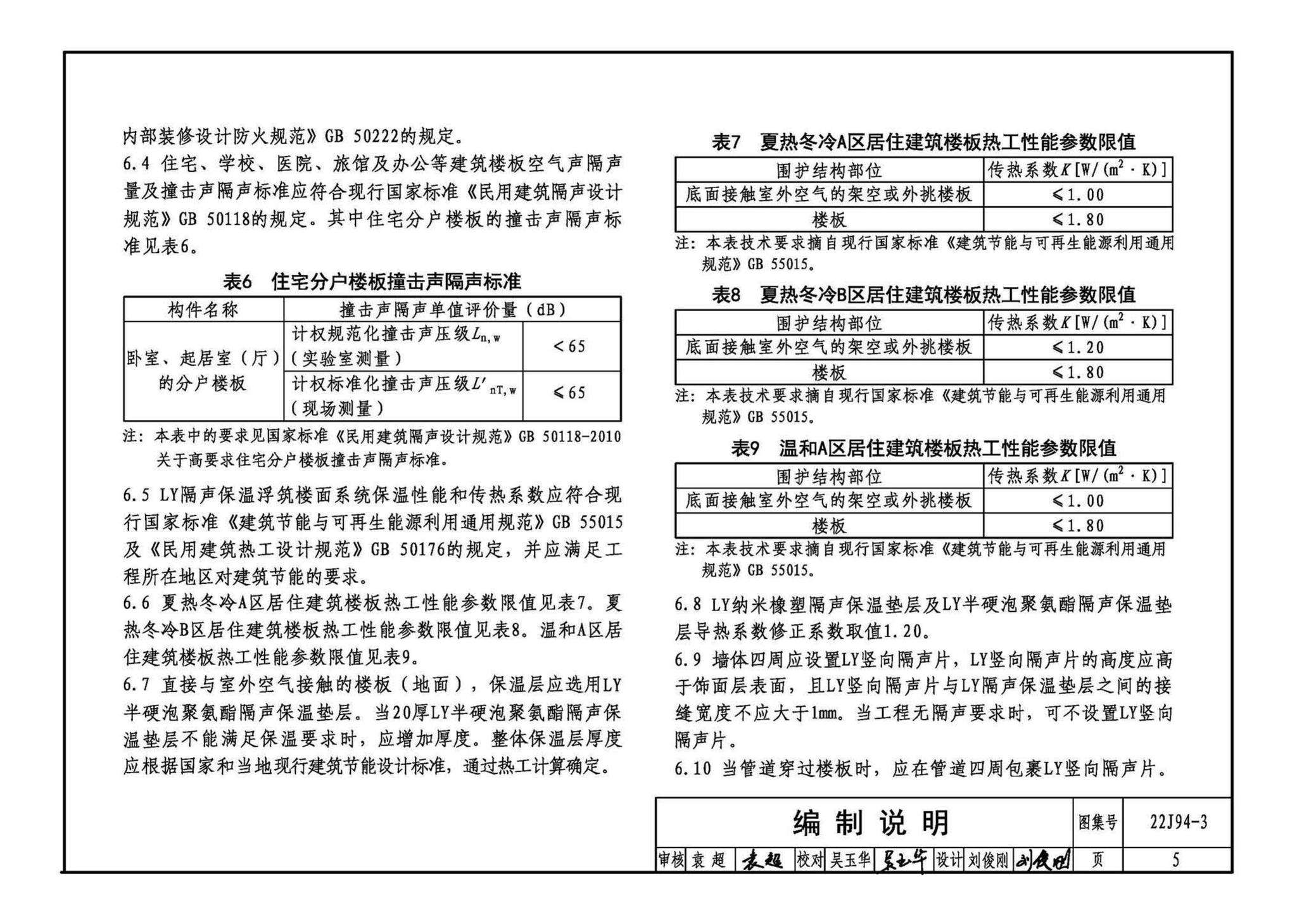 22CJ94-3--隔声保温浮筑楼面系统构造——LY隔声保温浮筑楼面系统