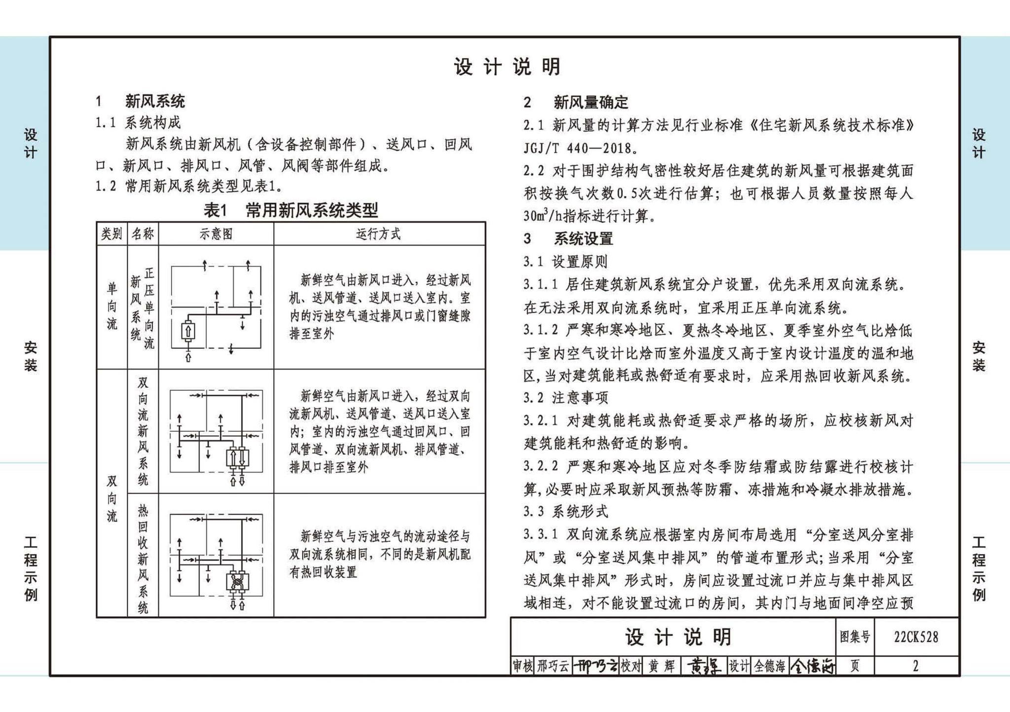 22CK528--JSLY新风系统设备选用与安装