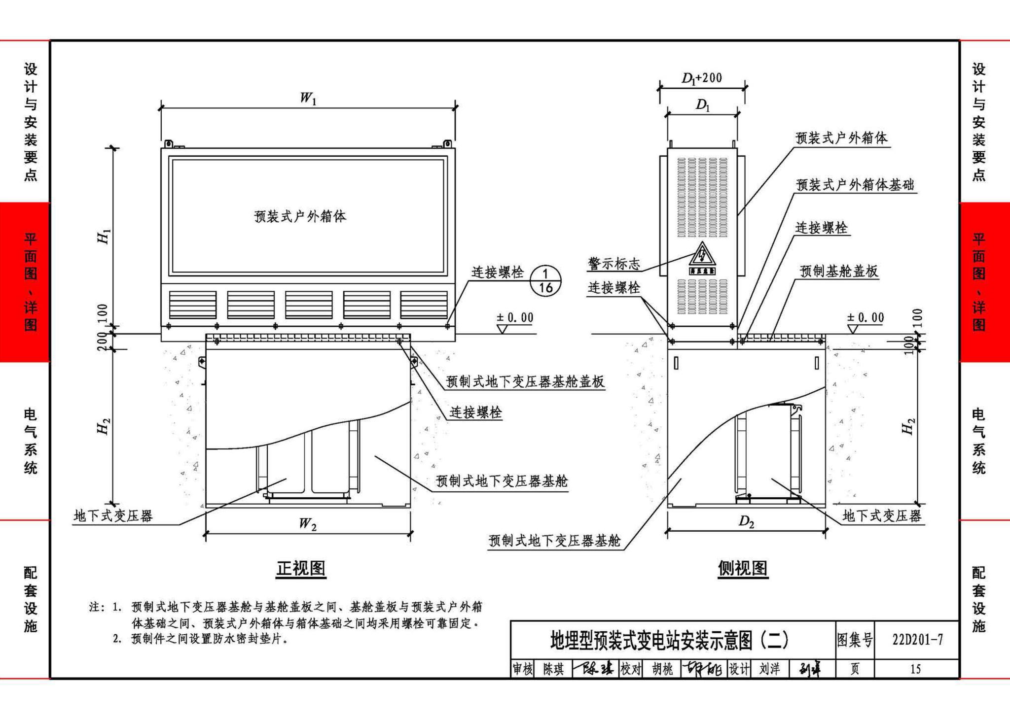 22D201-7--地埋型预装式变电站设计与安装