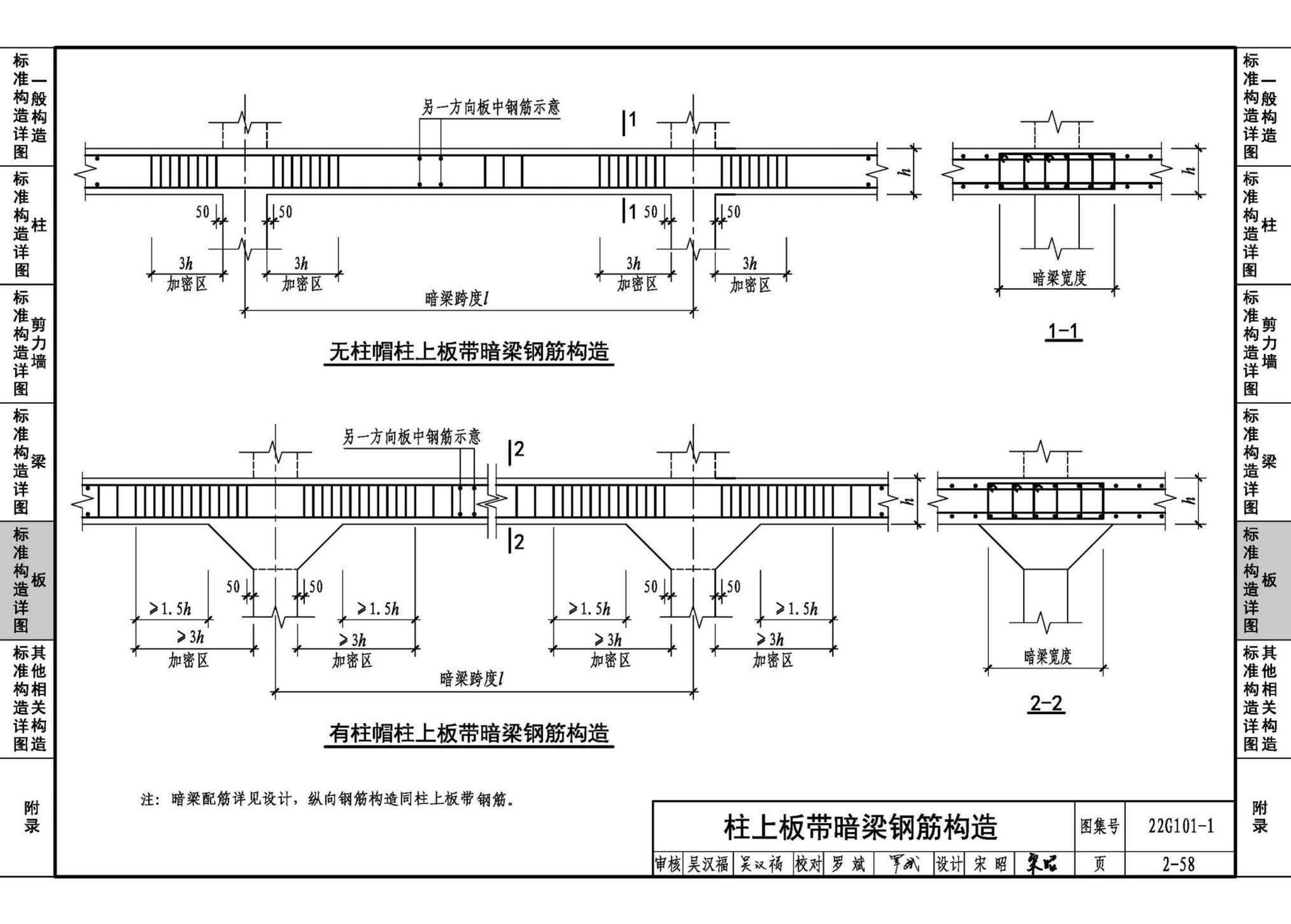 22G101-1--混凝土结构施工图平面整体表示方法制图规则和构造详图（现浇混凝土框架、剪力墙、梁、板）