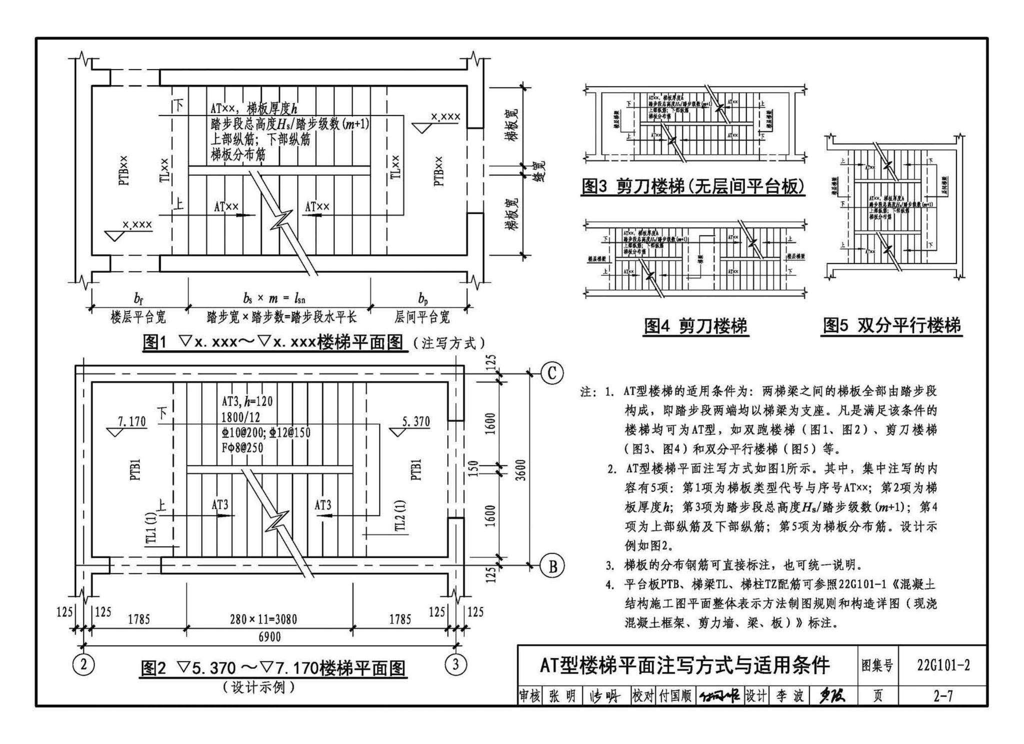 22G101-2--混凝土结构施工图平面整体表示方法制图规则和构造详图（现浇混凝土板式楼梯）