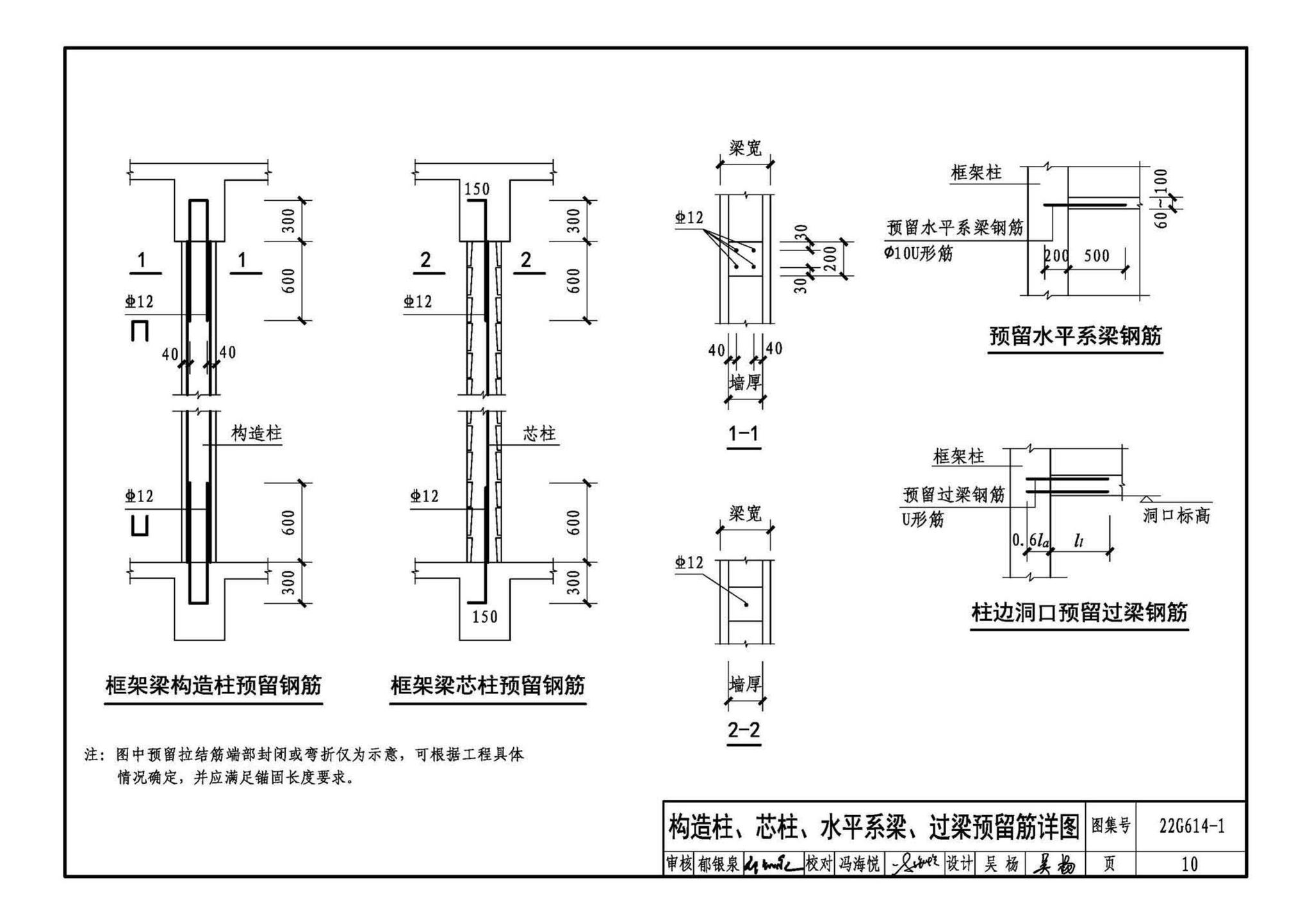 22G614-1--砌体填充墙结构构造