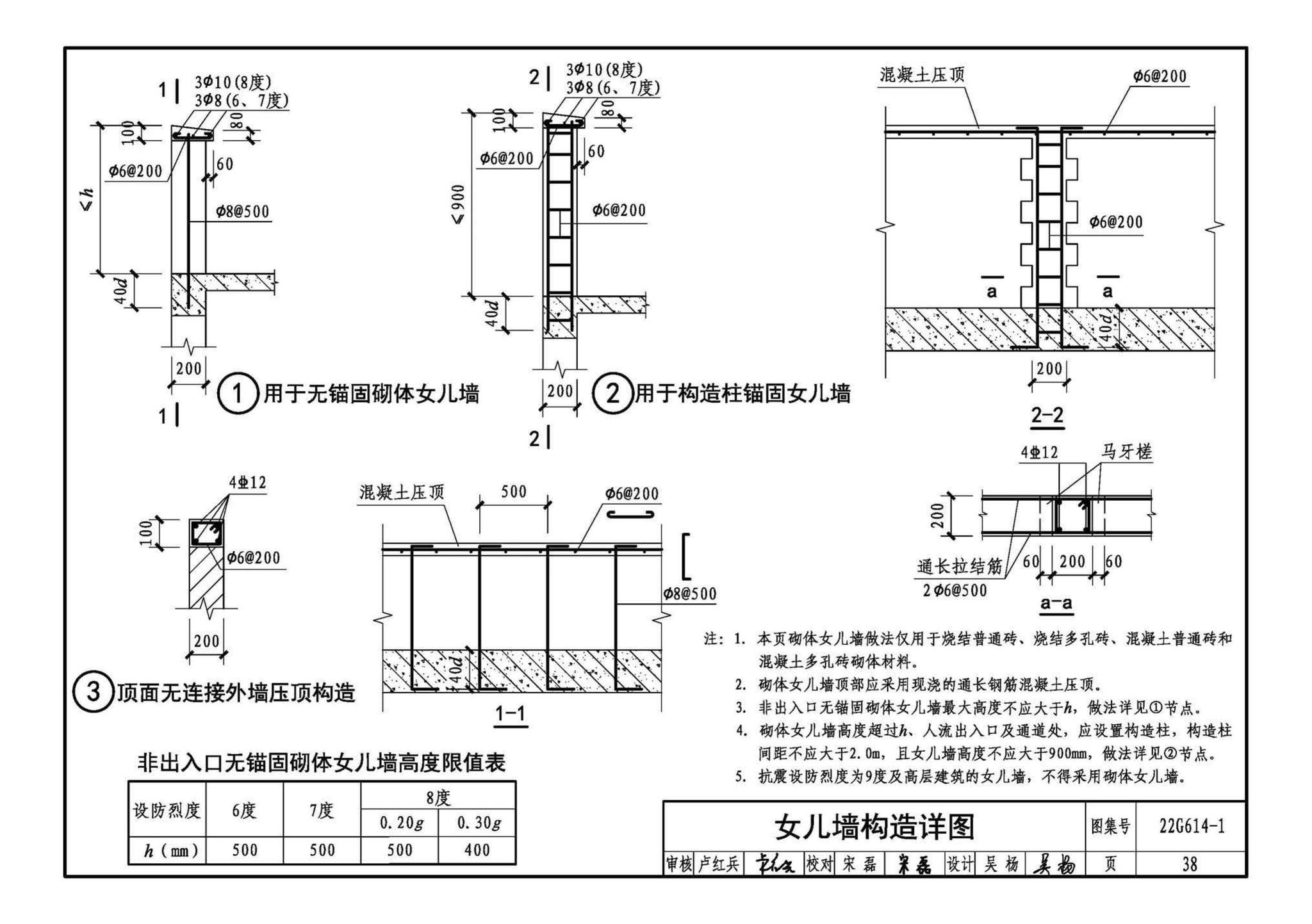 22G614-1--砌体填充墙结构构造