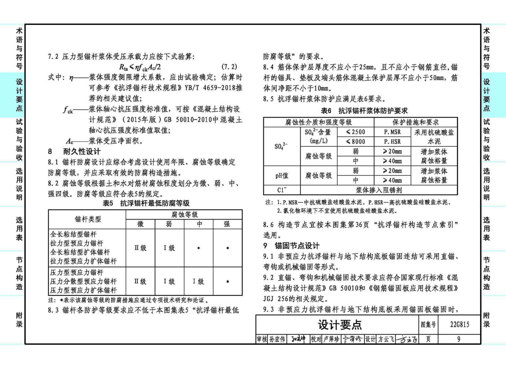 22G815--建筑结构抗浮锚杆