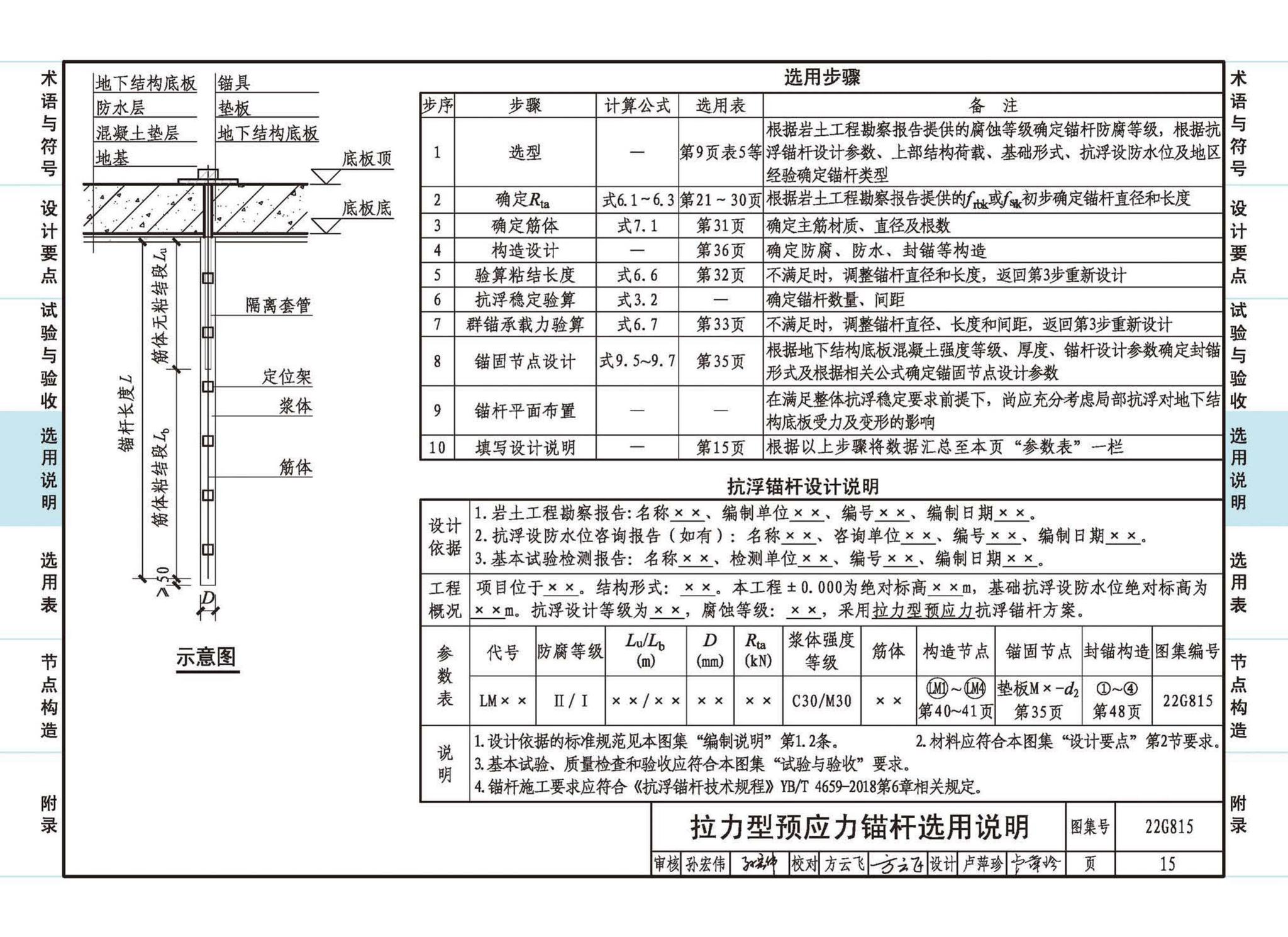 22G815--建筑结构抗浮锚杆