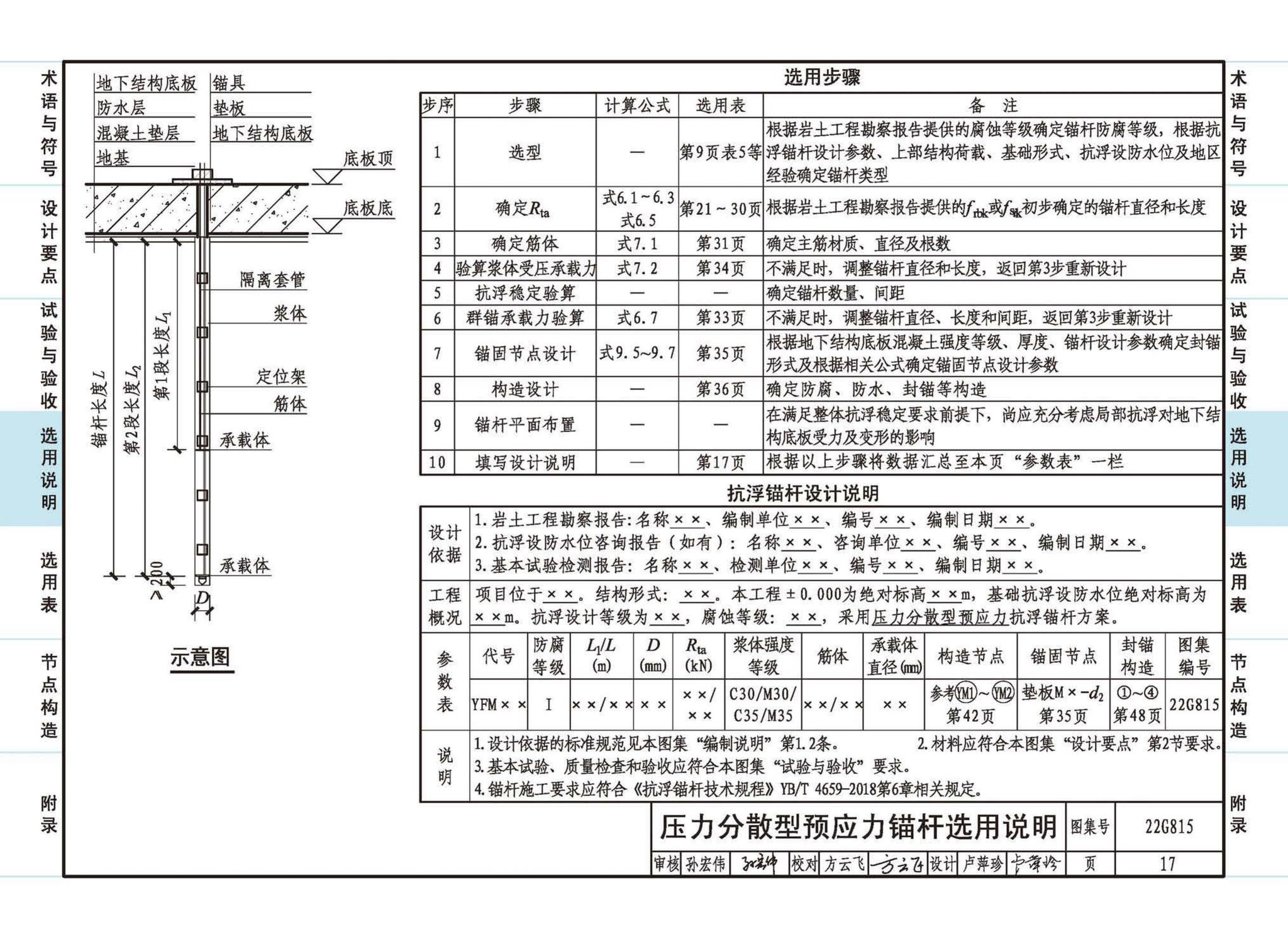 22G815--建筑结构抗浮锚杆