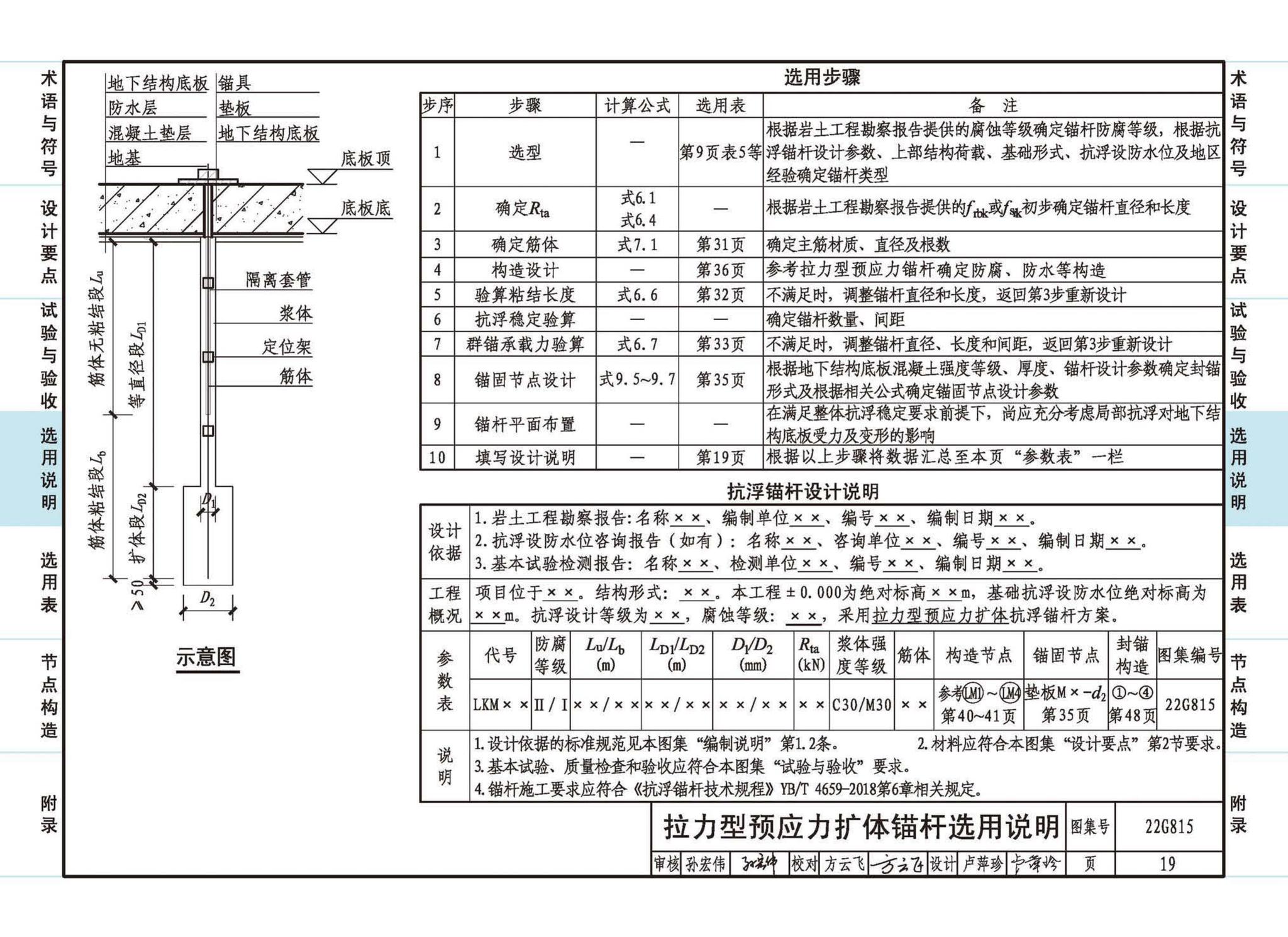 22G815--建筑结构抗浮锚杆