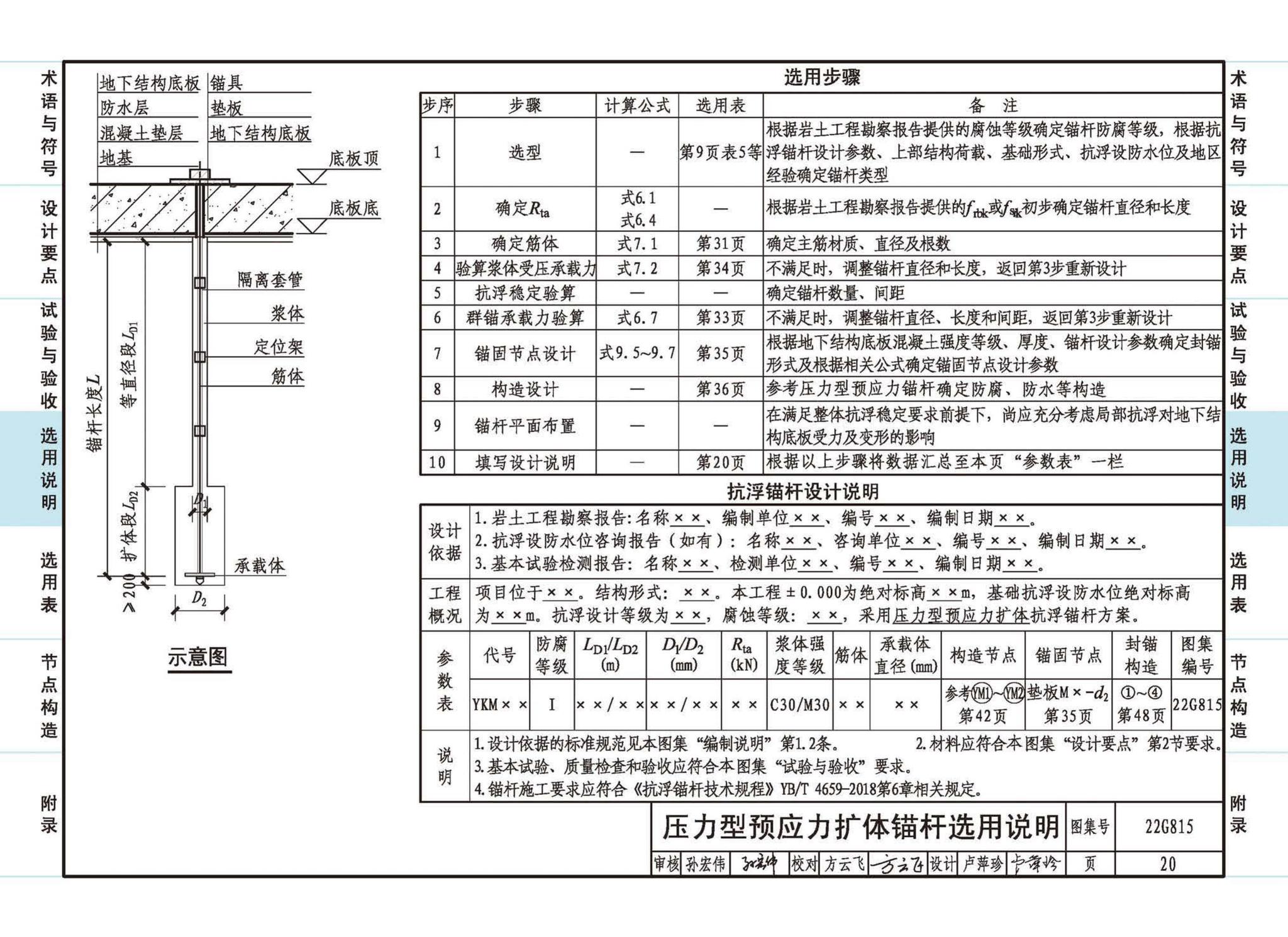 22G815--建筑结构抗浮锚杆