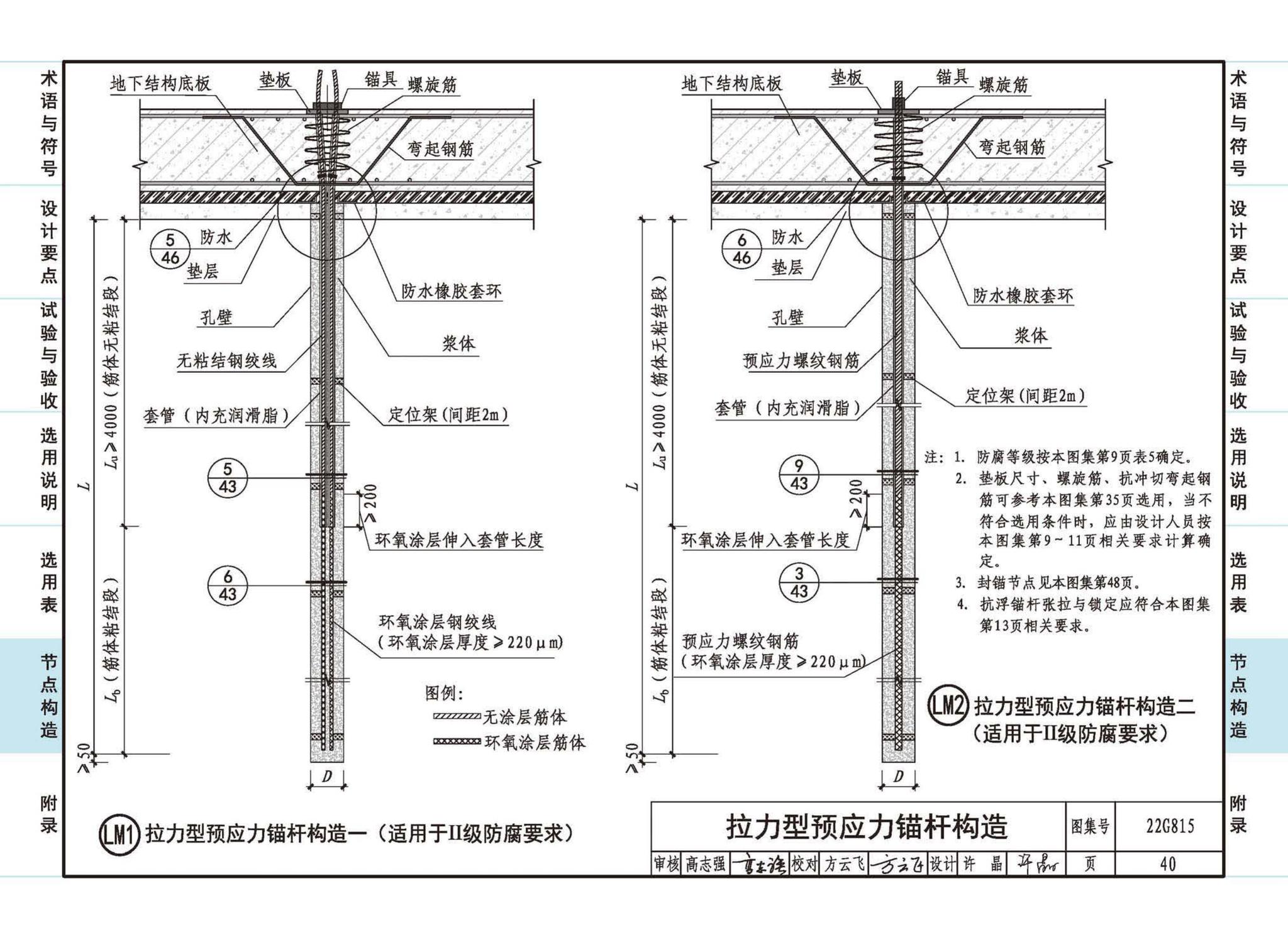 22G815--建筑结构抗浮锚杆