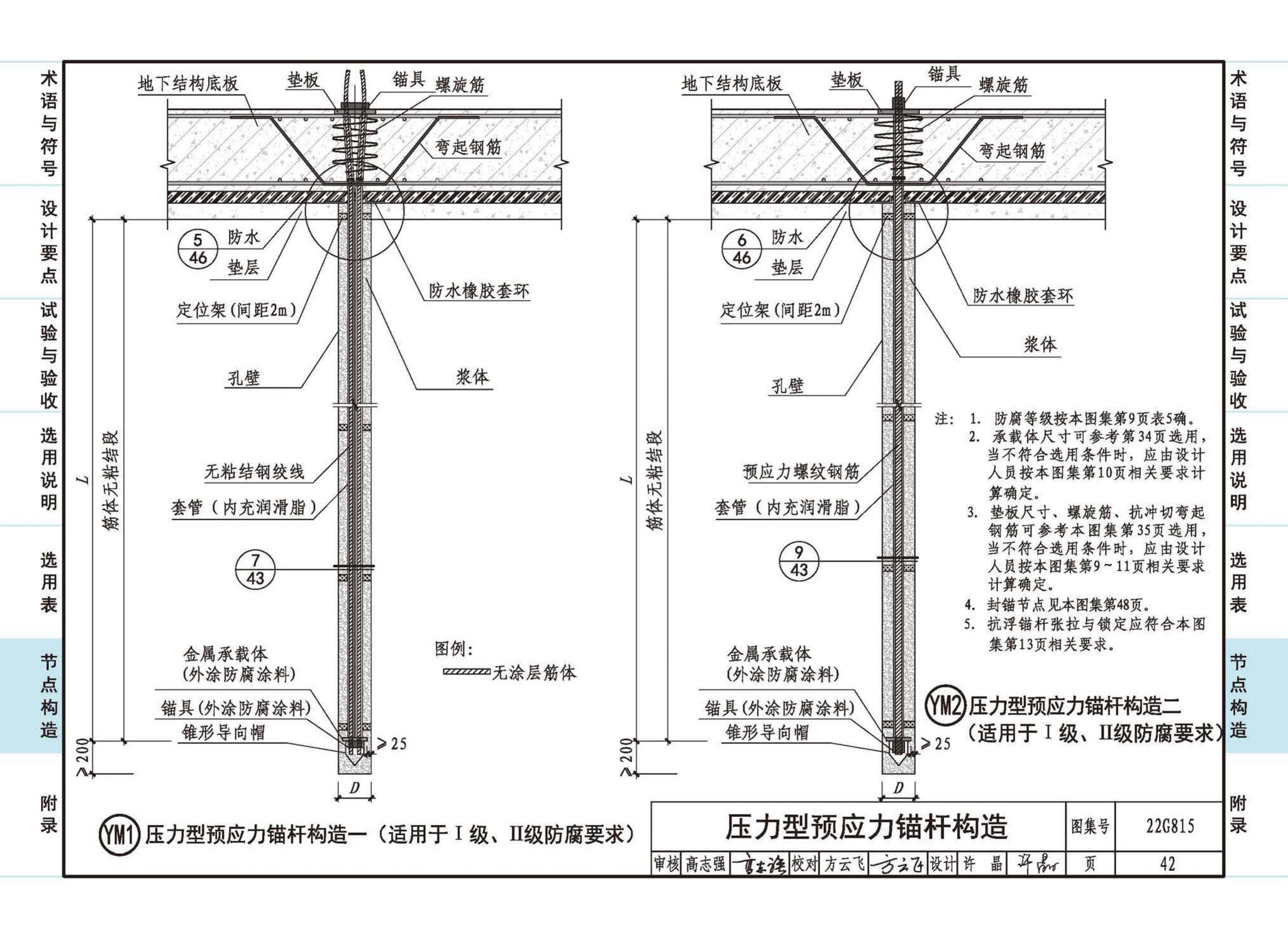 22G815--建筑结构抗浮锚杆