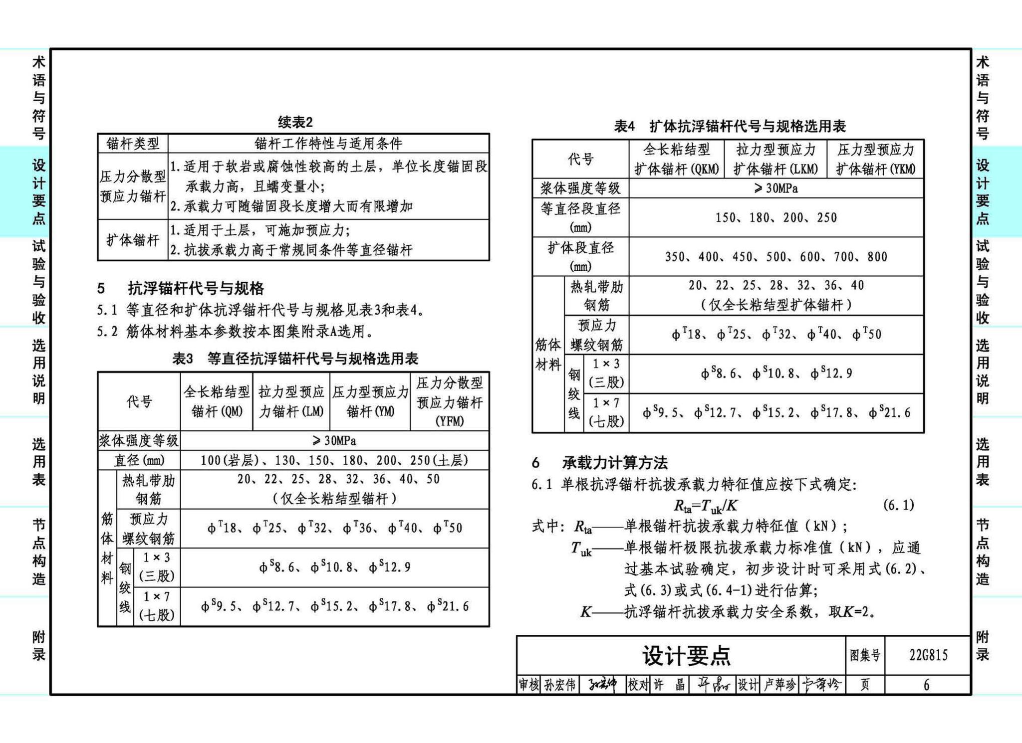 22G815--建筑结构抗浮锚杆