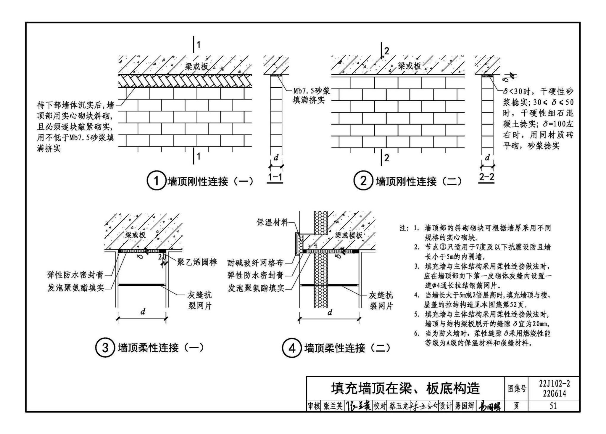 22J102-2、22G614--混凝土小型空心砌块填充墙建筑、结构构造