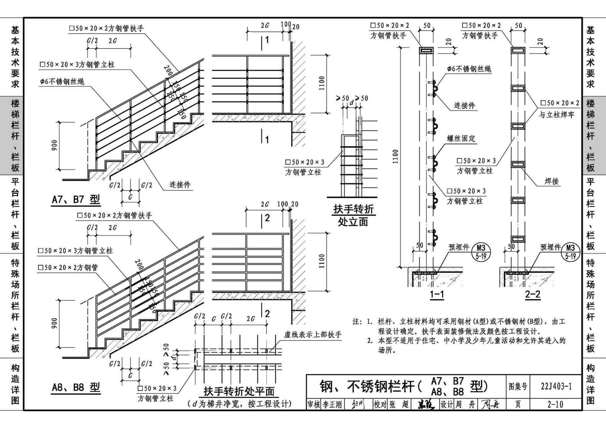 22J403-1--楼梯 栏杆 栏板（一）