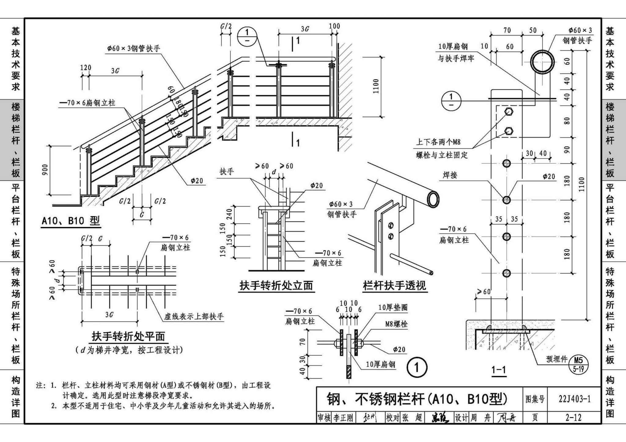 22J403-1--楼梯 栏杆 栏板（一）