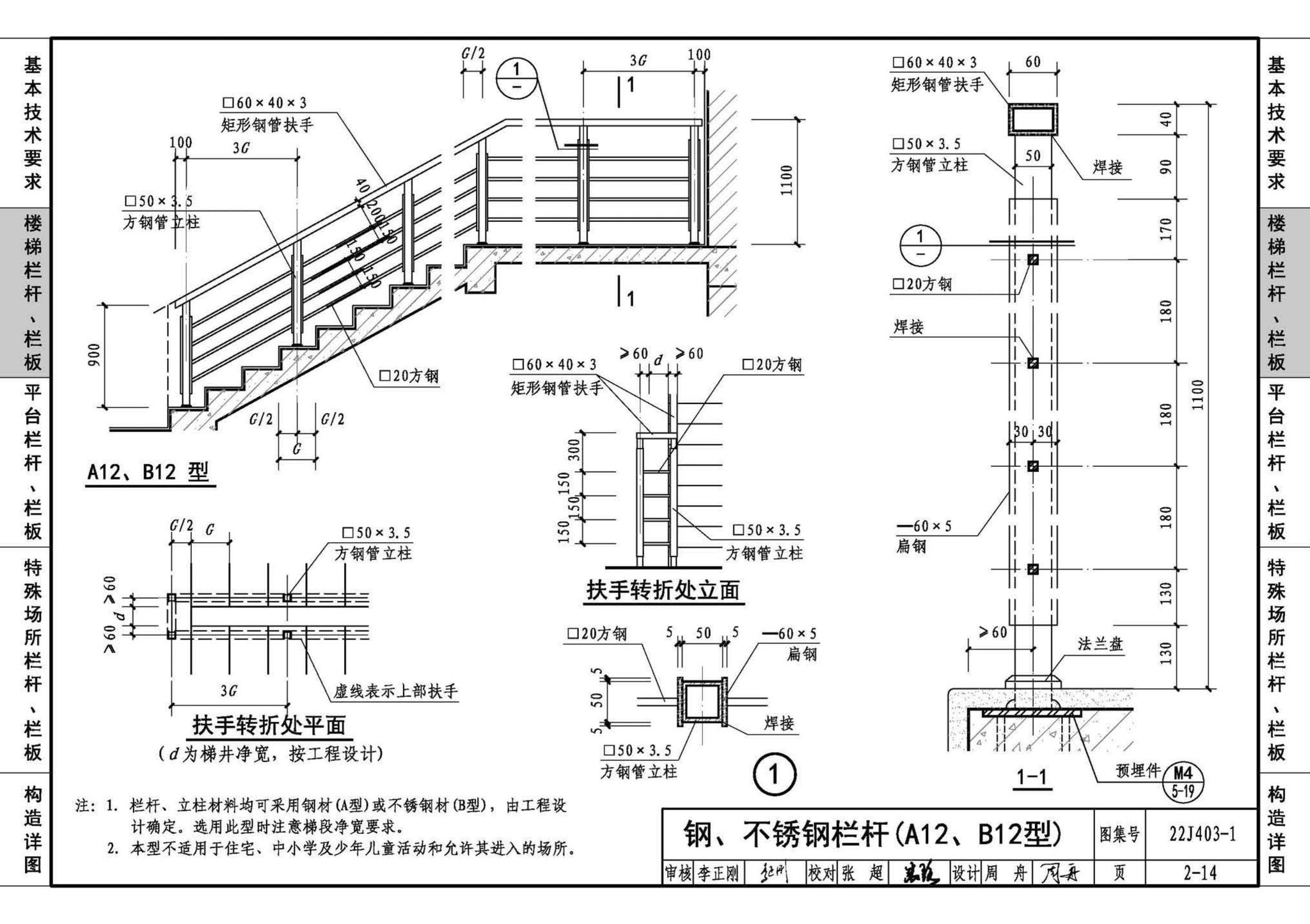 22J403-1--楼梯 栏杆 栏板（一）