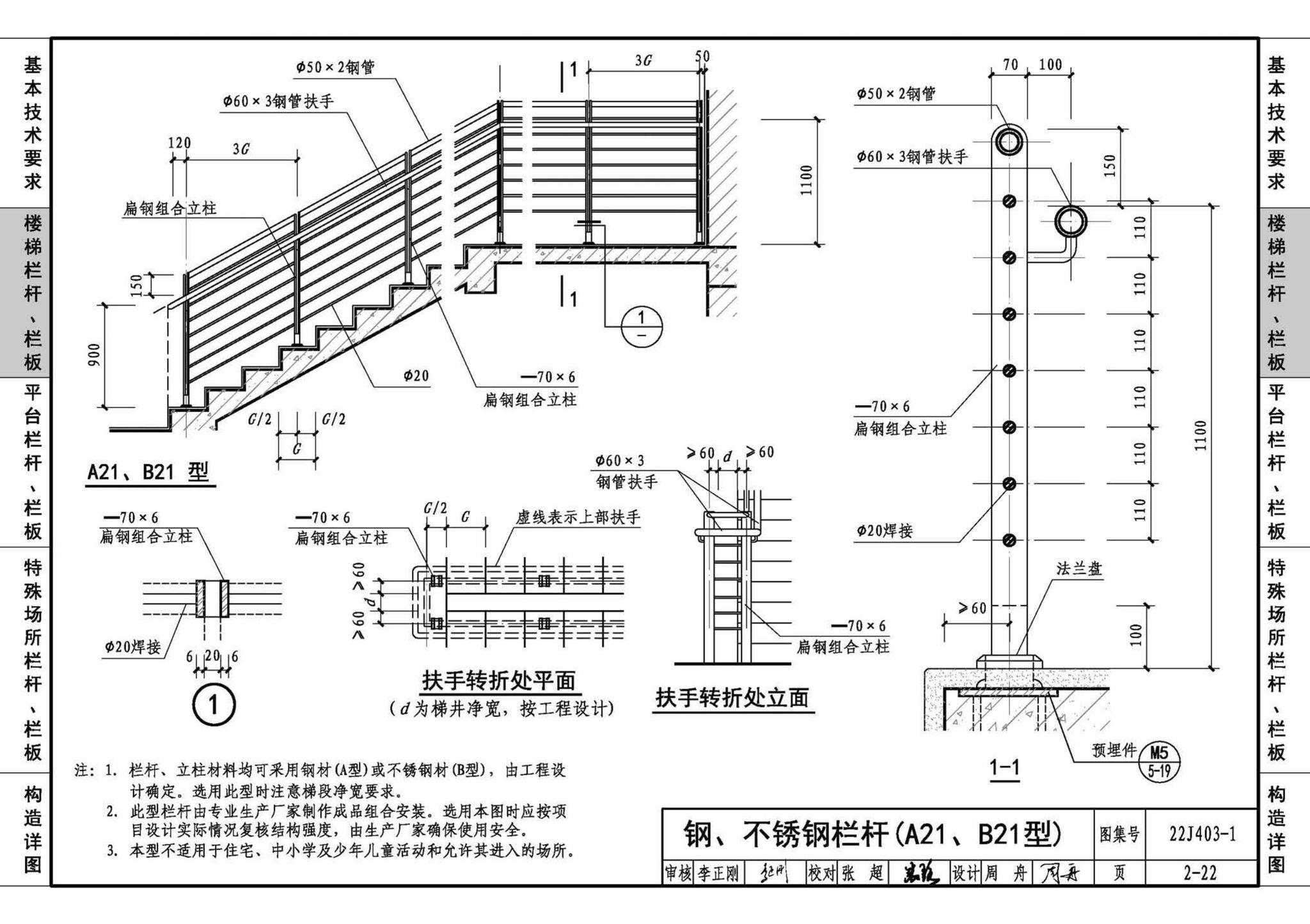 22J403-1--楼梯 栏杆 栏板（一）