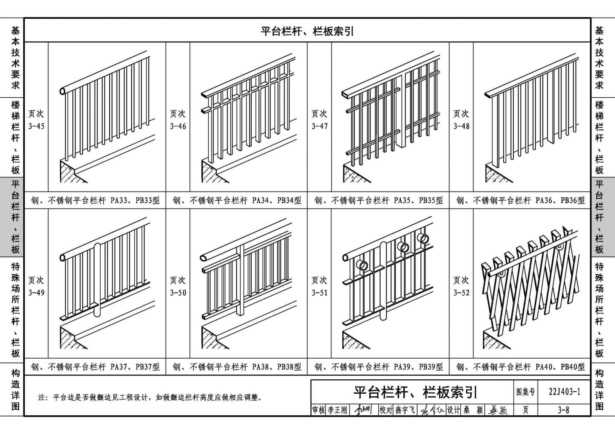 22J403-1--楼梯 栏杆 栏板（一）