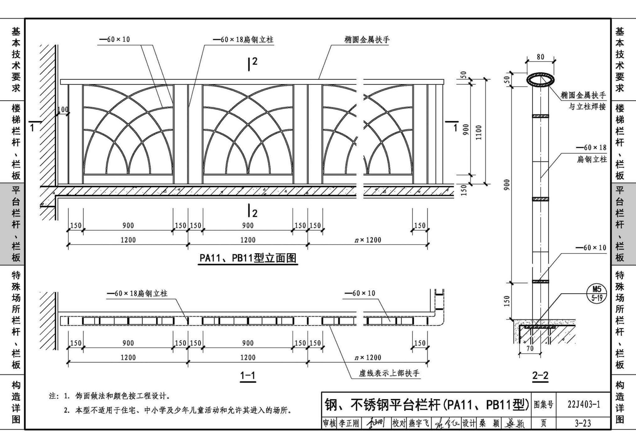 22J403-1--楼梯 栏杆 栏板（一）