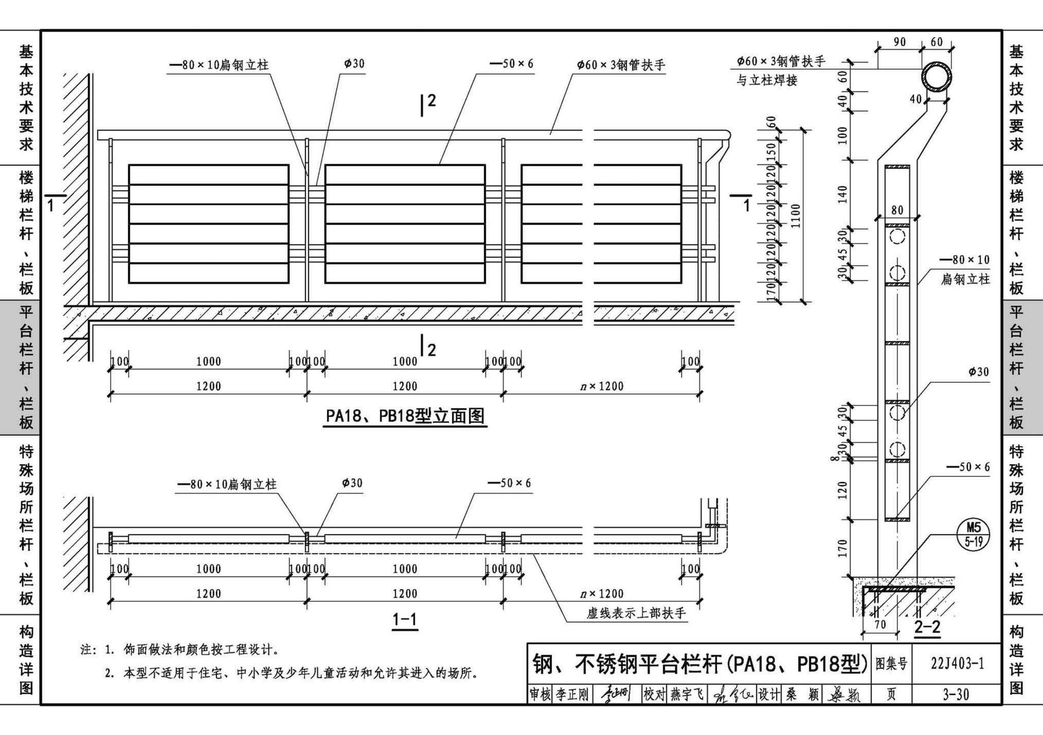 22J403-1--楼梯 栏杆 栏板（一）