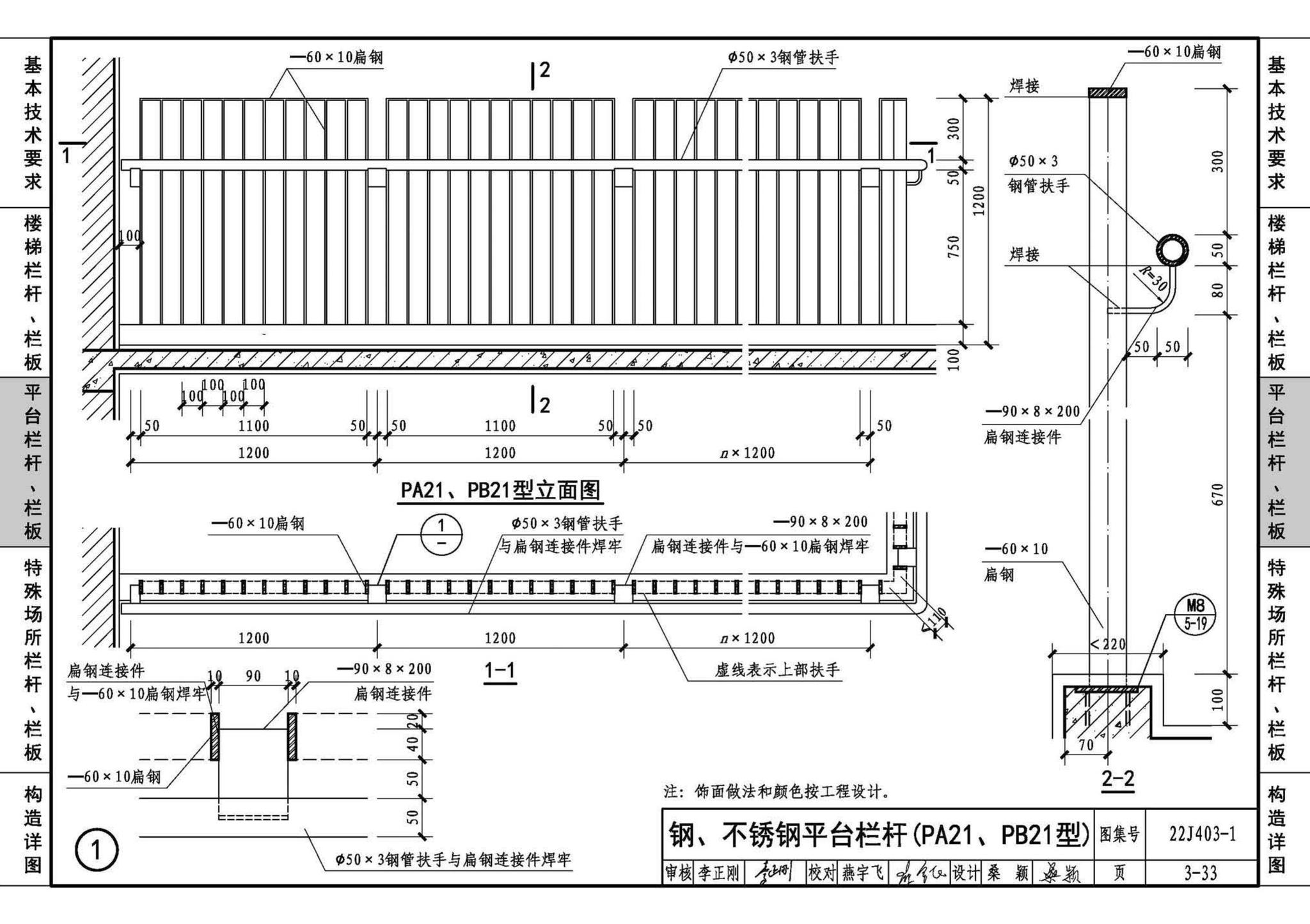 22J403-1--楼梯 栏杆 栏板（一）