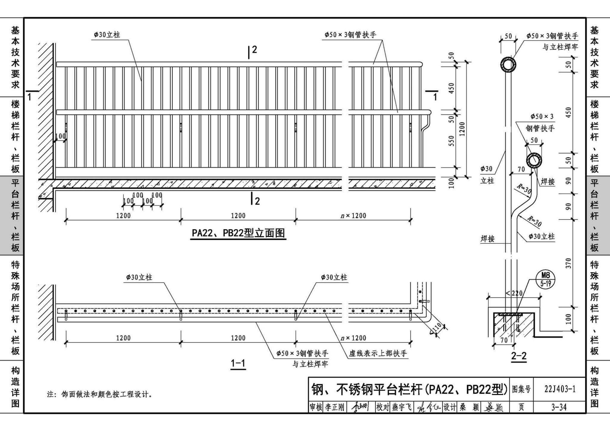 22J403-1--楼梯 栏杆 栏板（一）