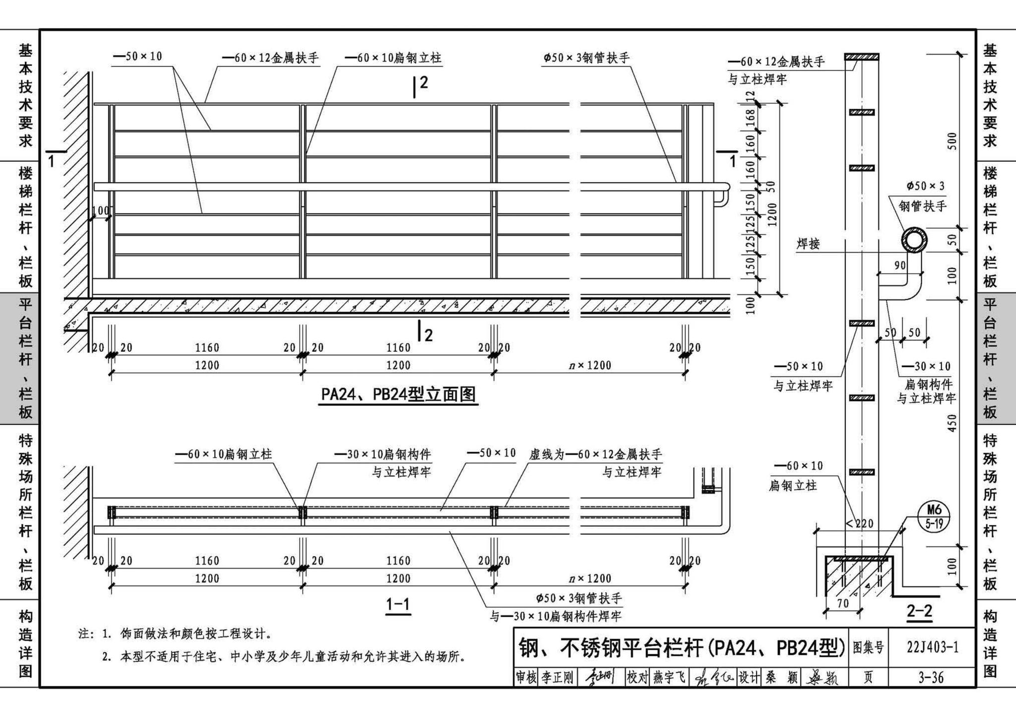 22J403-1--楼梯 栏杆 栏板（一）