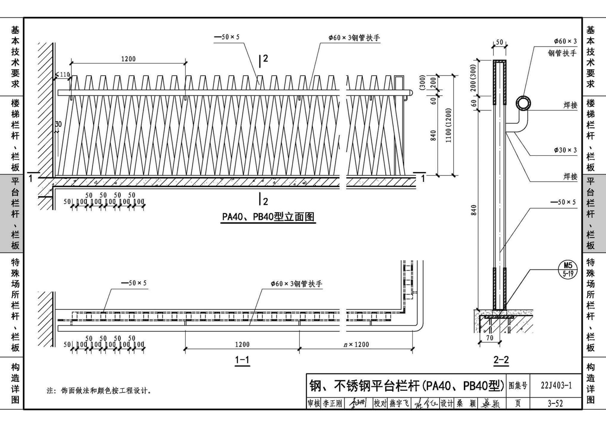 22J403-1--楼梯 栏杆 栏板（一）