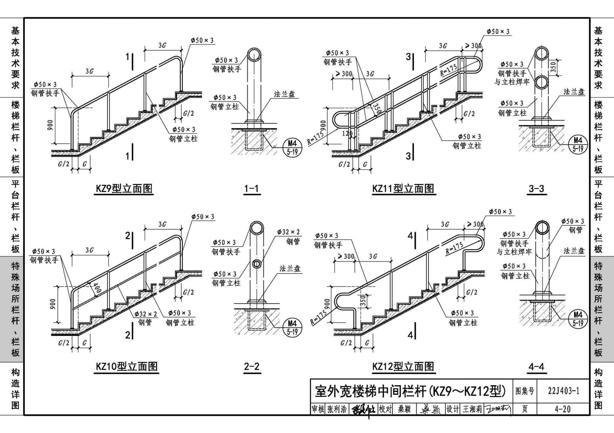 22J403-1--楼梯 栏杆 栏板（一）