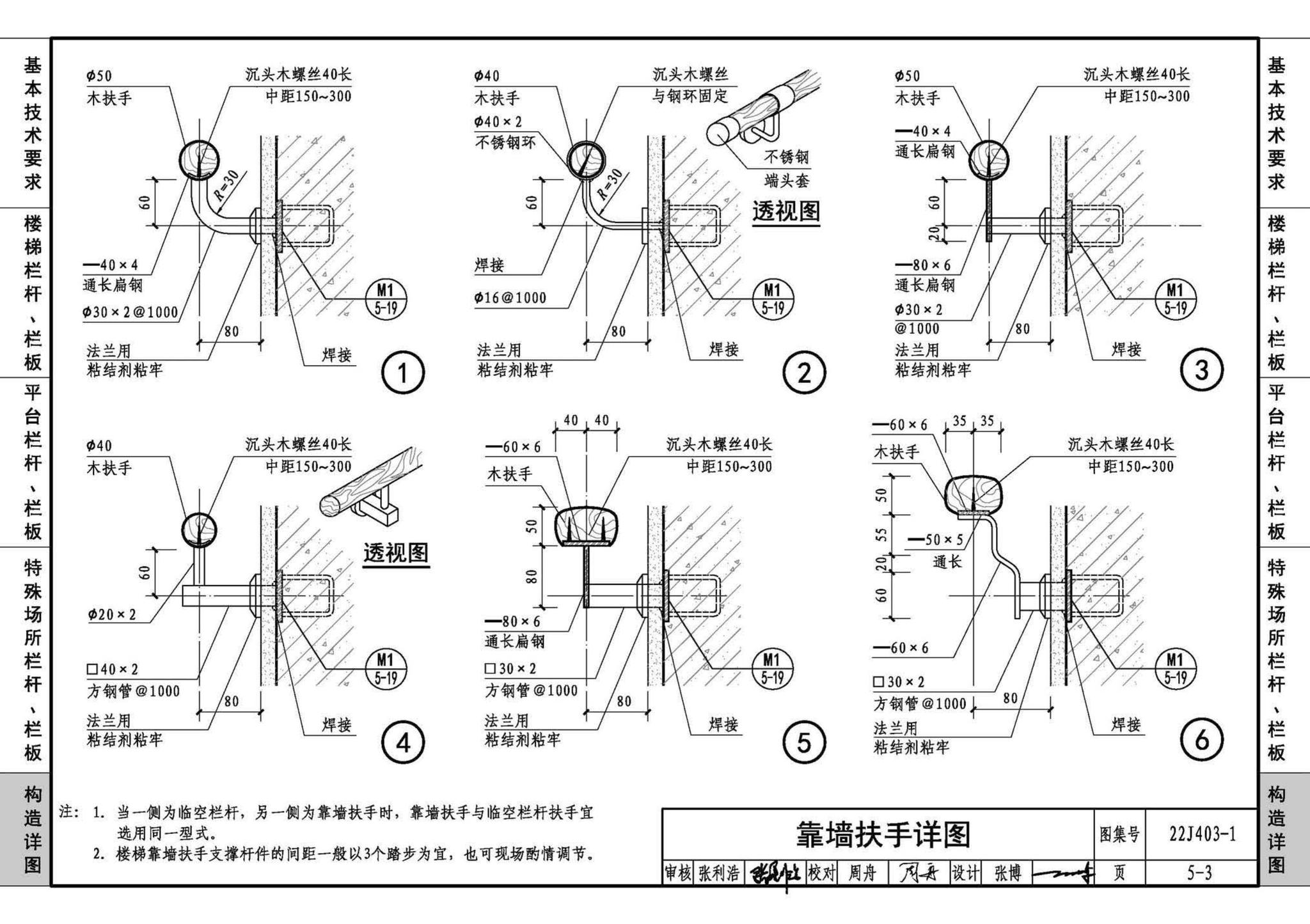 22J403-1--楼梯 栏杆 栏板（一）