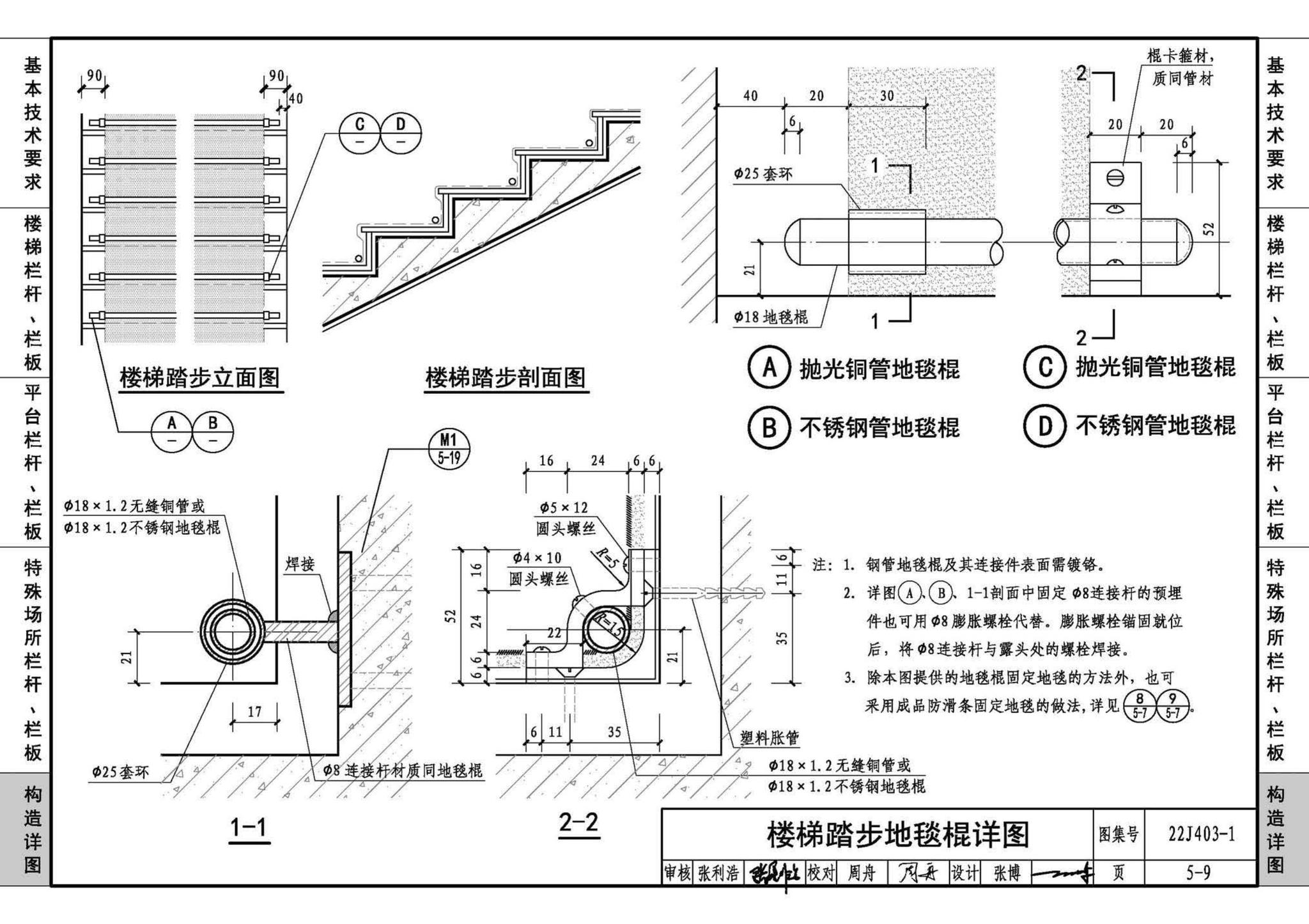 22J403-1--楼梯 栏杆 栏板（一）