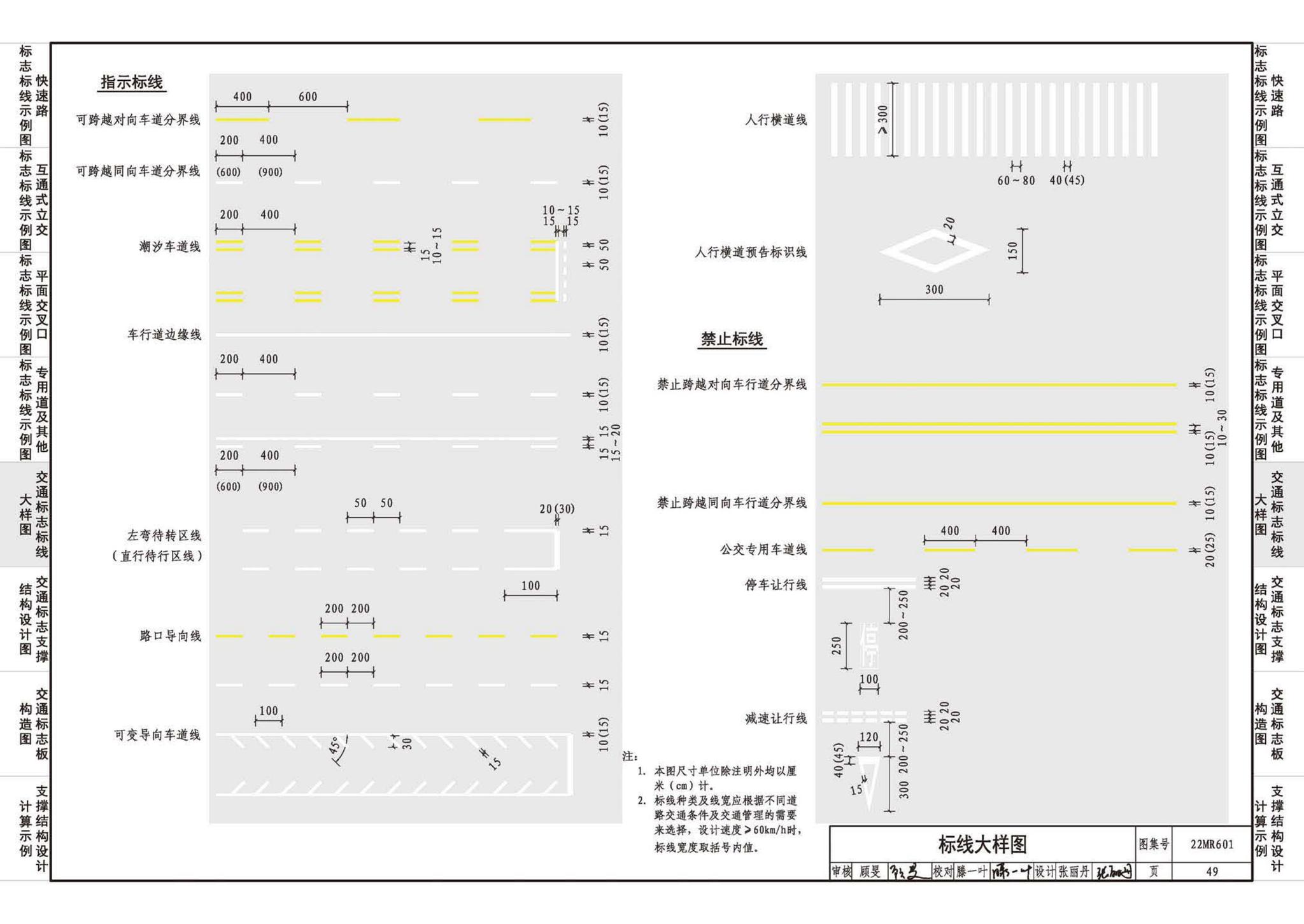 22MR601--城市道路——交通标志和标线