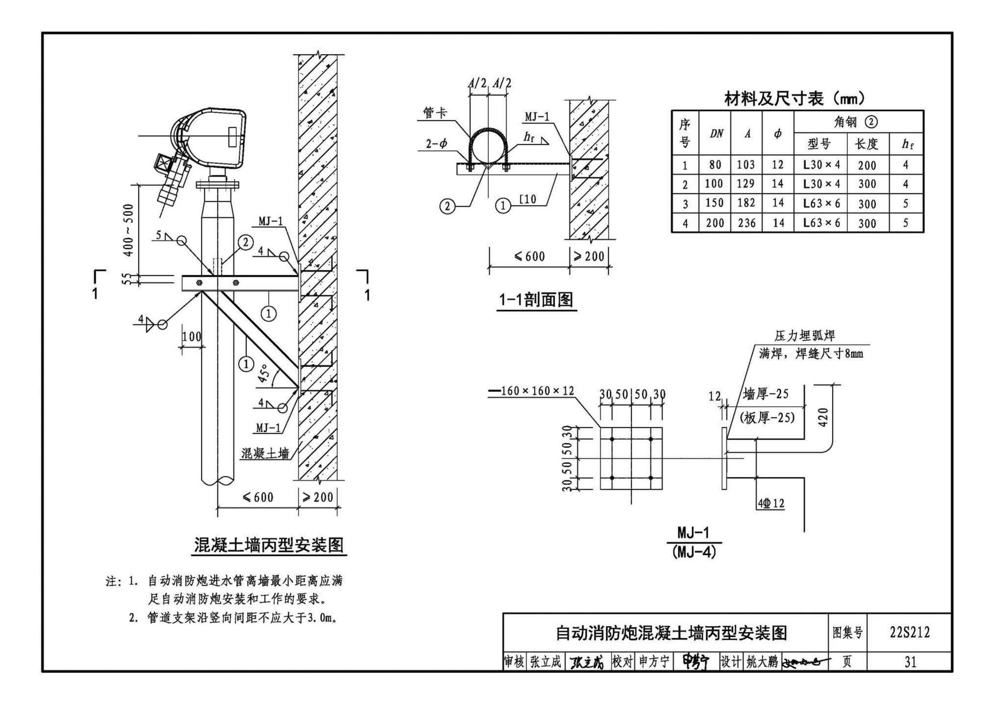 22S212--自动跟踪定位射流灭火系统选用与安装