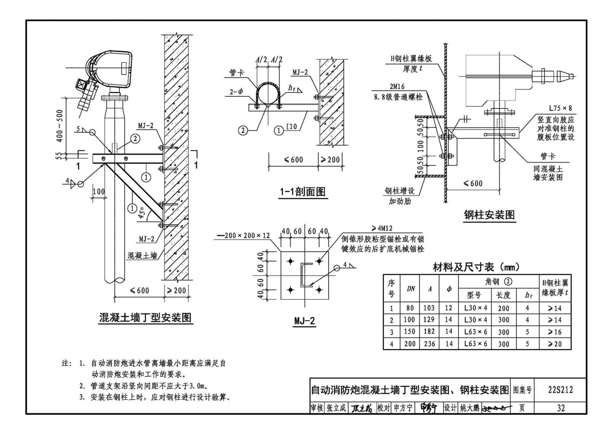 22S212--自动跟踪定位射流灭火系统选用与安装