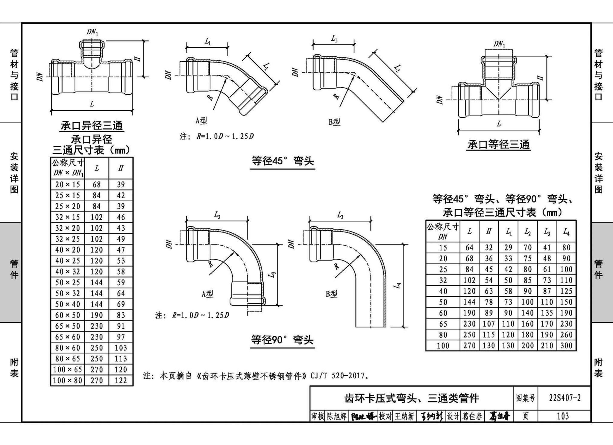 22S407-2--建筑给水薄壁不锈钢管道安装