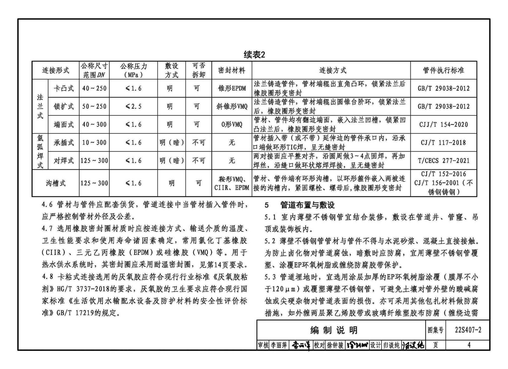 22S407-2--建筑给水薄壁不锈钢管道安装