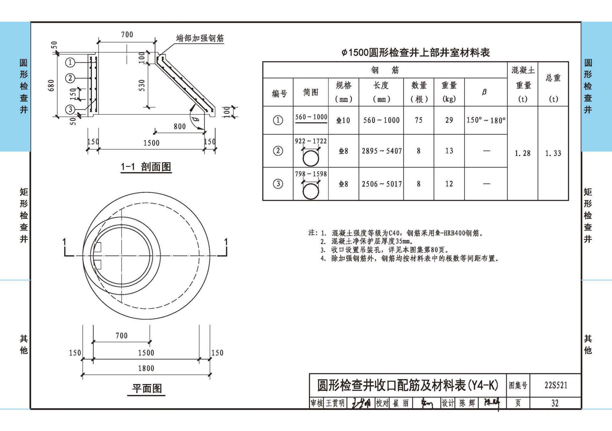 22S521--预制装配式混凝土检查井